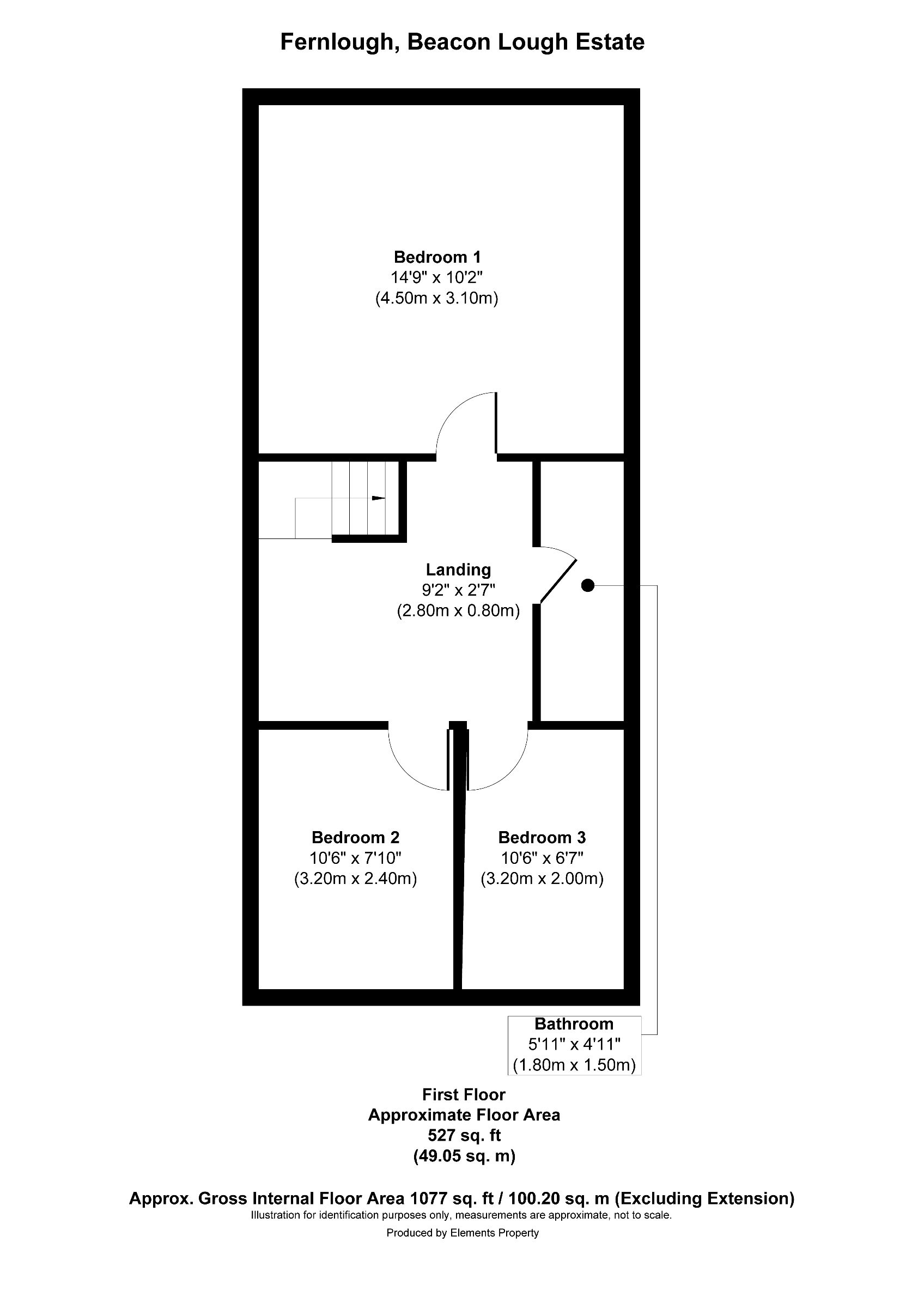 3 bed terraced house to rent in Fernlough, Gateshead - Property floorplan