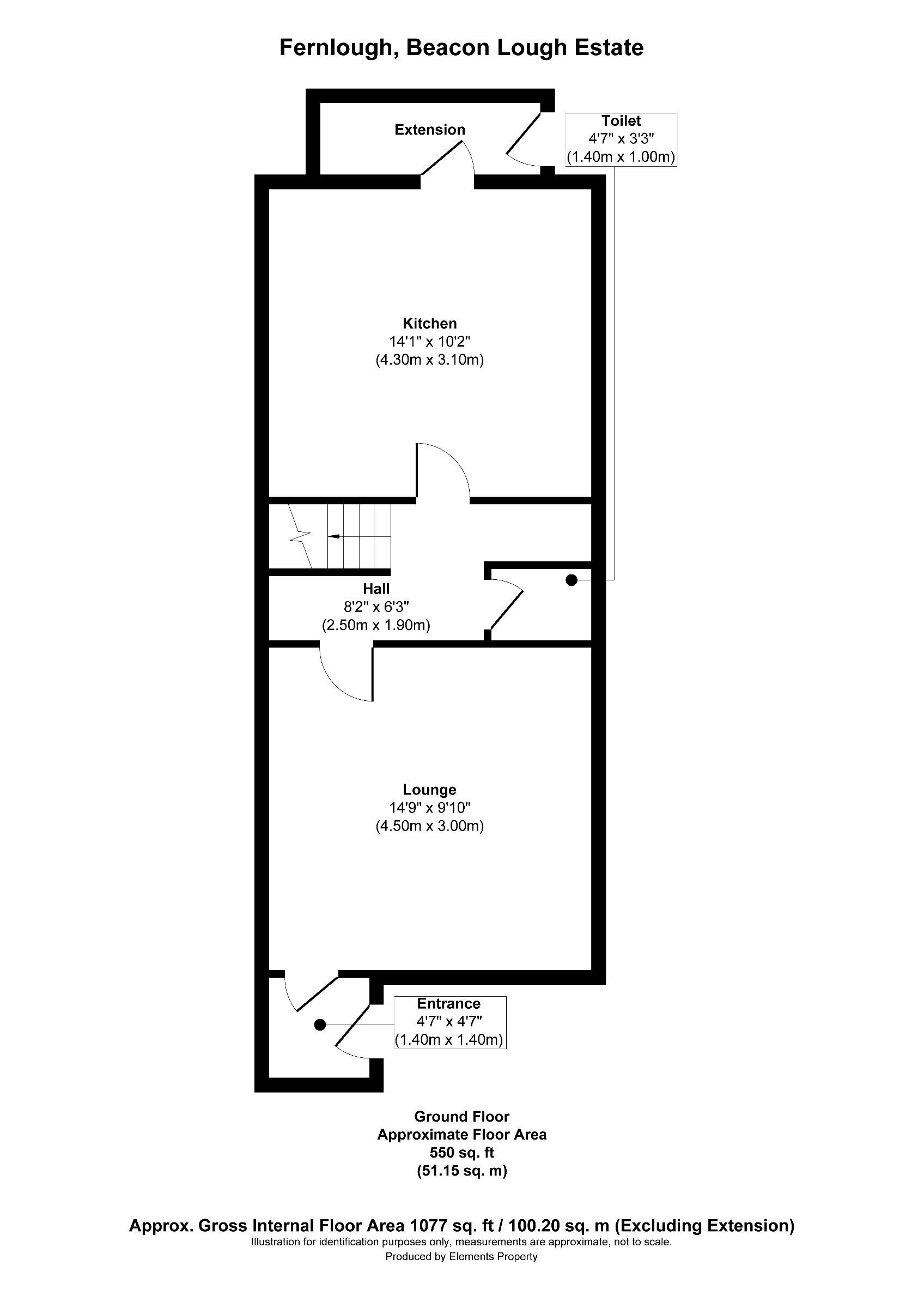 3 bed terraced house to rent in Fernlough, Gateshead - Property floorplan