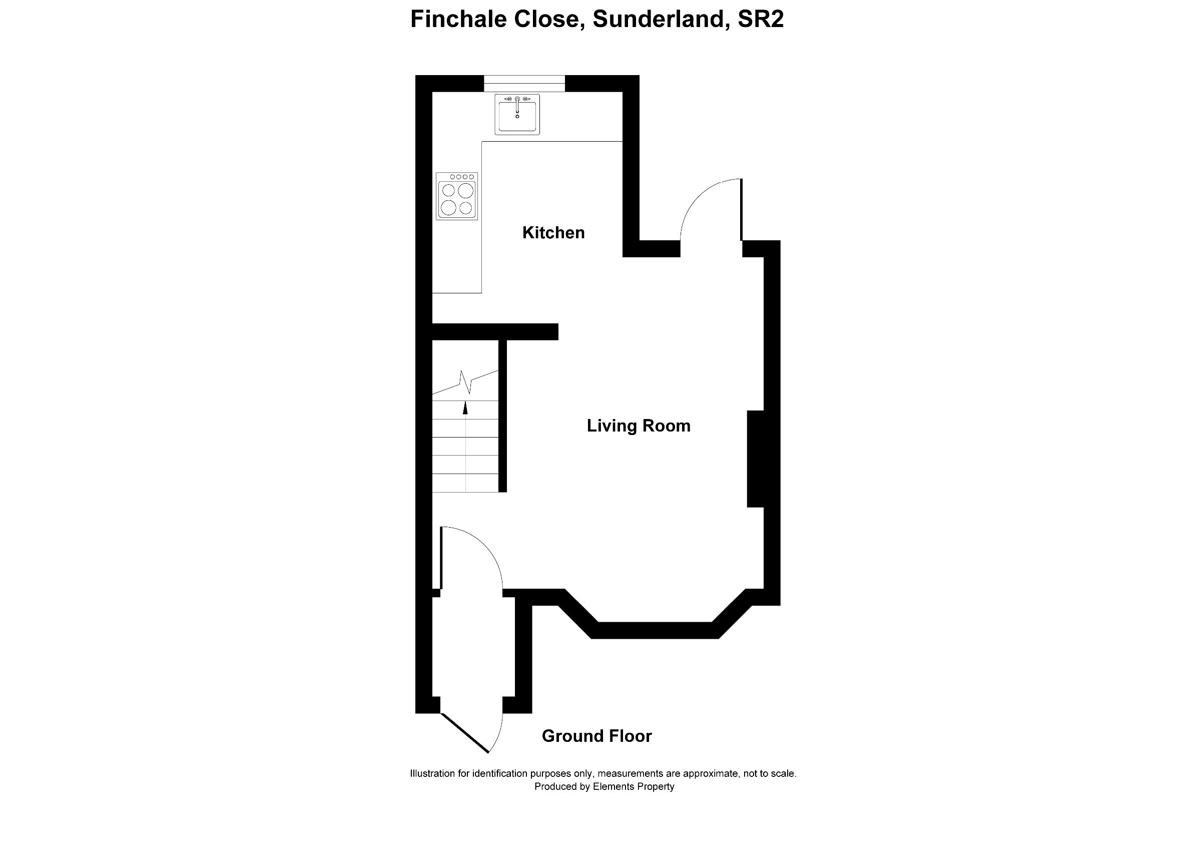 1 bed terraced house to rent in Finchale Close, Sunderland - Property floorplan