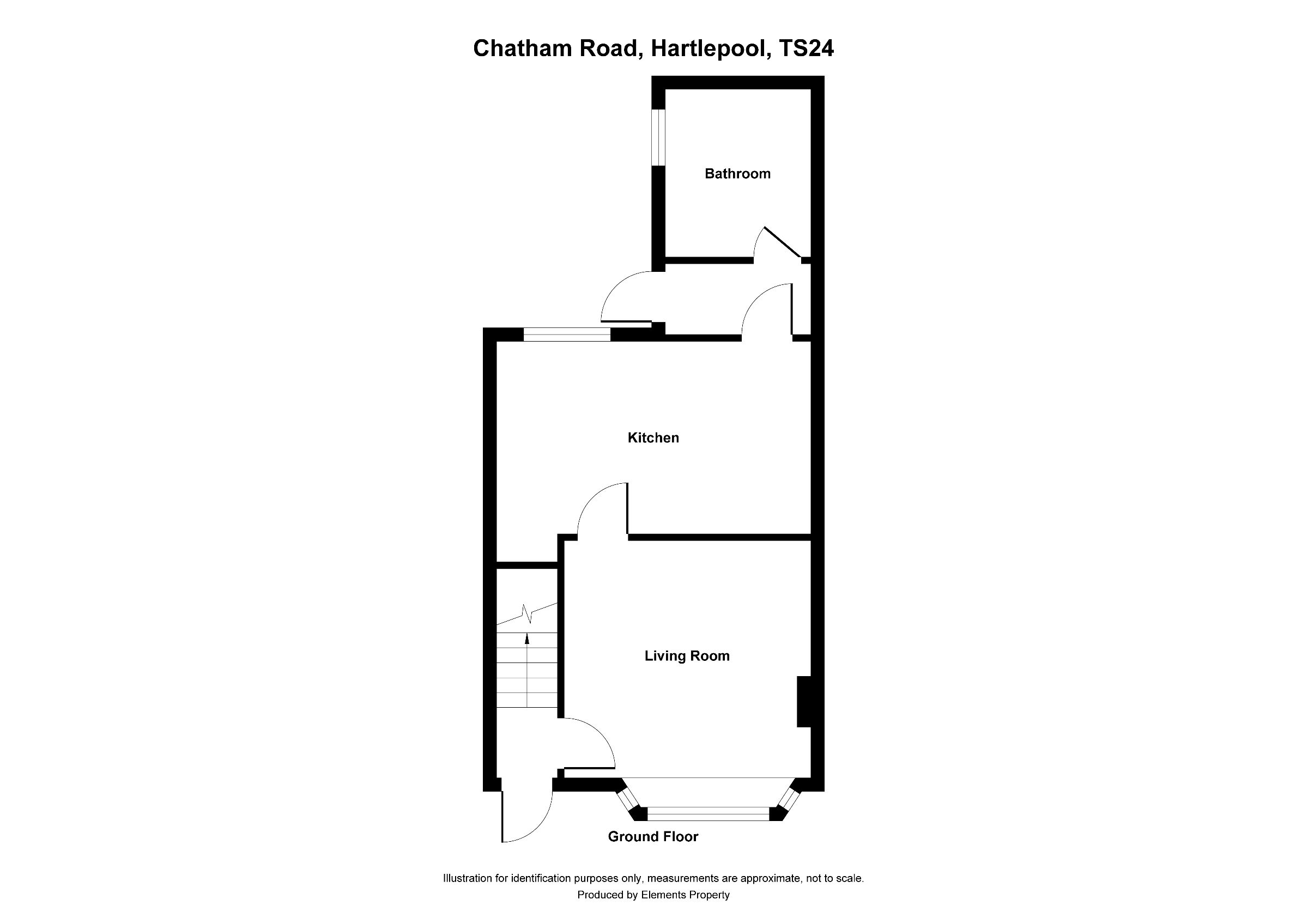 3 bed end of terrace house to rent in Chatham Road, Hartlepool - Property floorplan