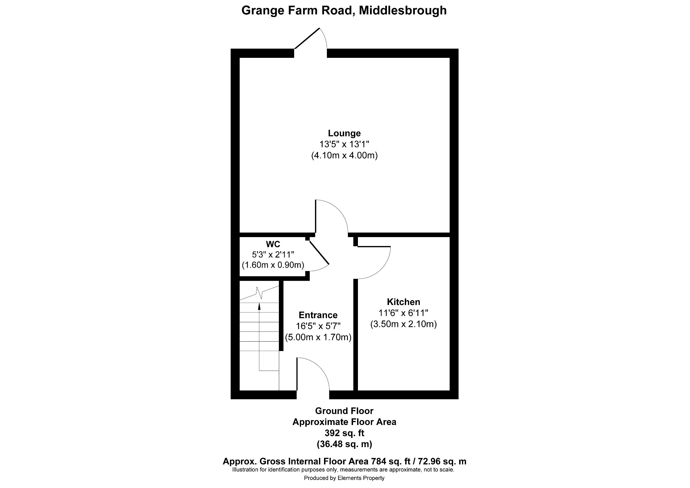 3 bed semi-detached house to rent in Grange Farm Road, Grangetown - Property floorplan