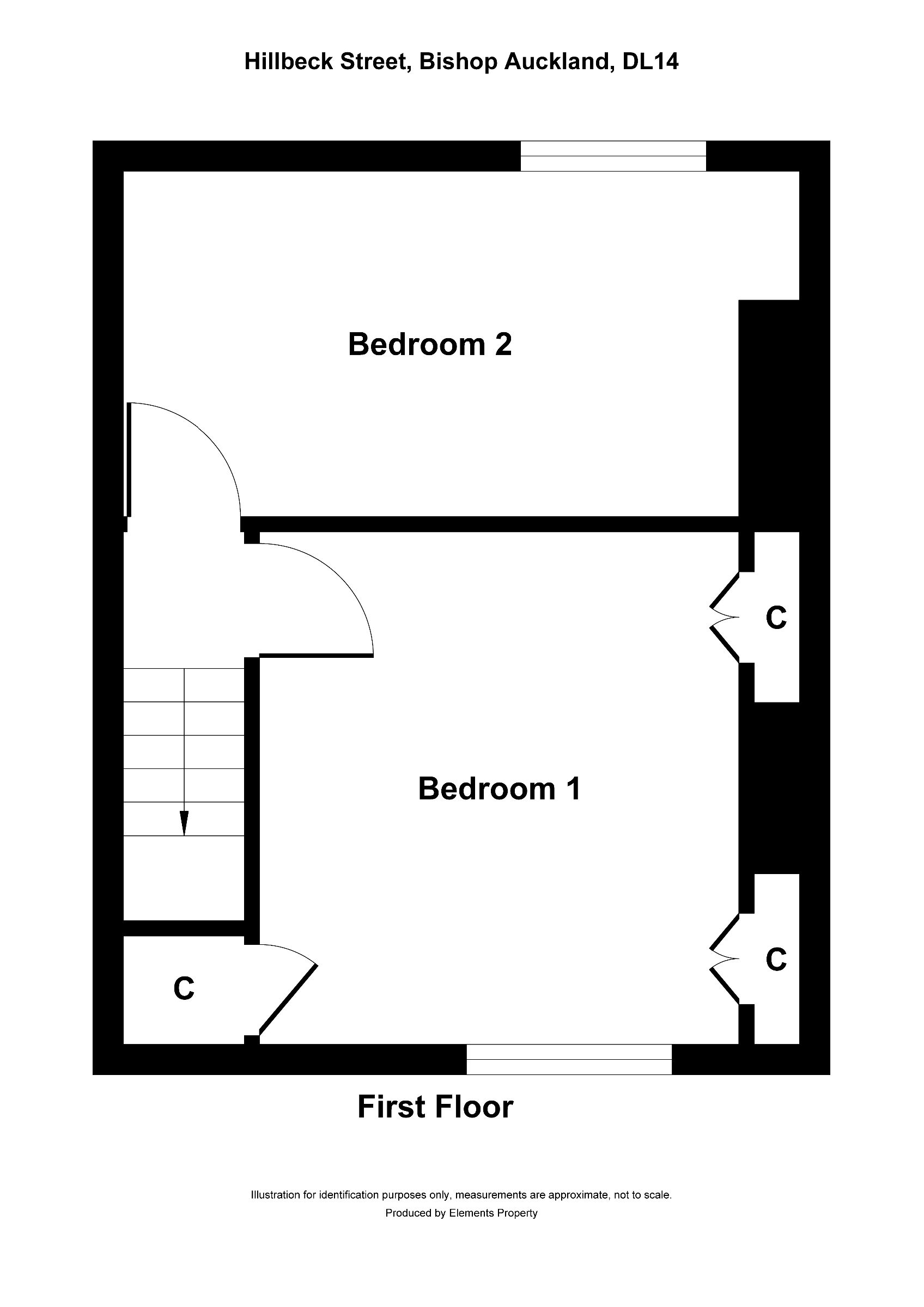 2 bed terraced house to rent in Hillbeck Street, Bishop Auckland - Property floorplan