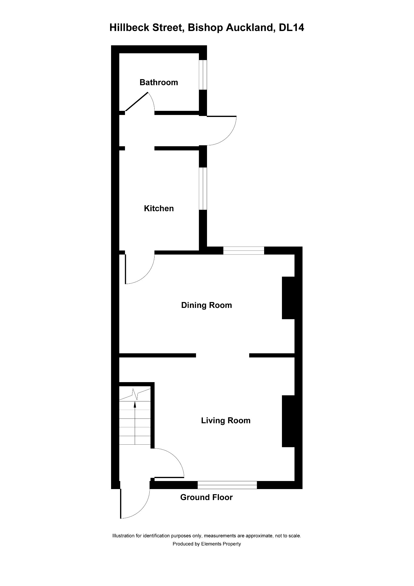 2 bed terraced house to rent in Hillbeck Street, Bishop Auckland - Property floorplan