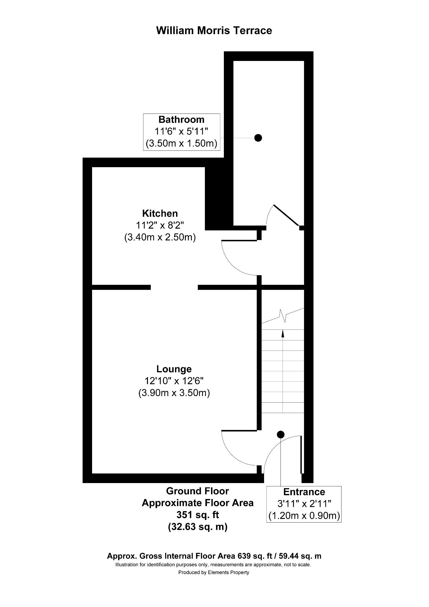 2 bed semi-detached house to rent in William Morris Terrace, Durham - Property floorplan