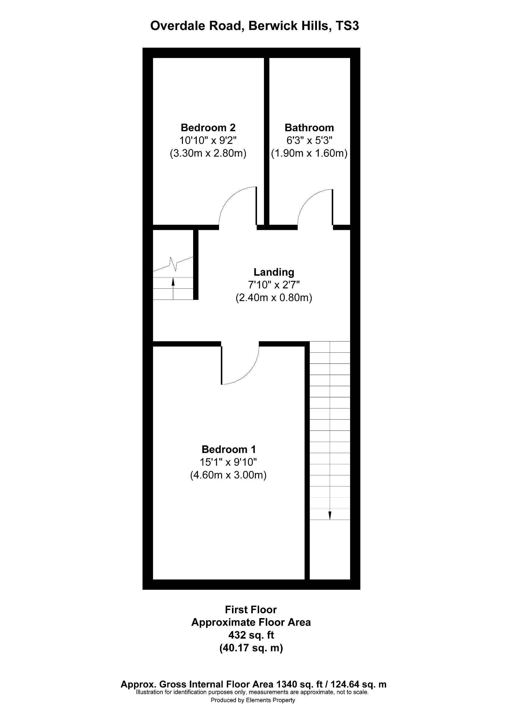 2 bed semi-detached house to rent in Overdale Road, Berwick Hills - Property floorplan