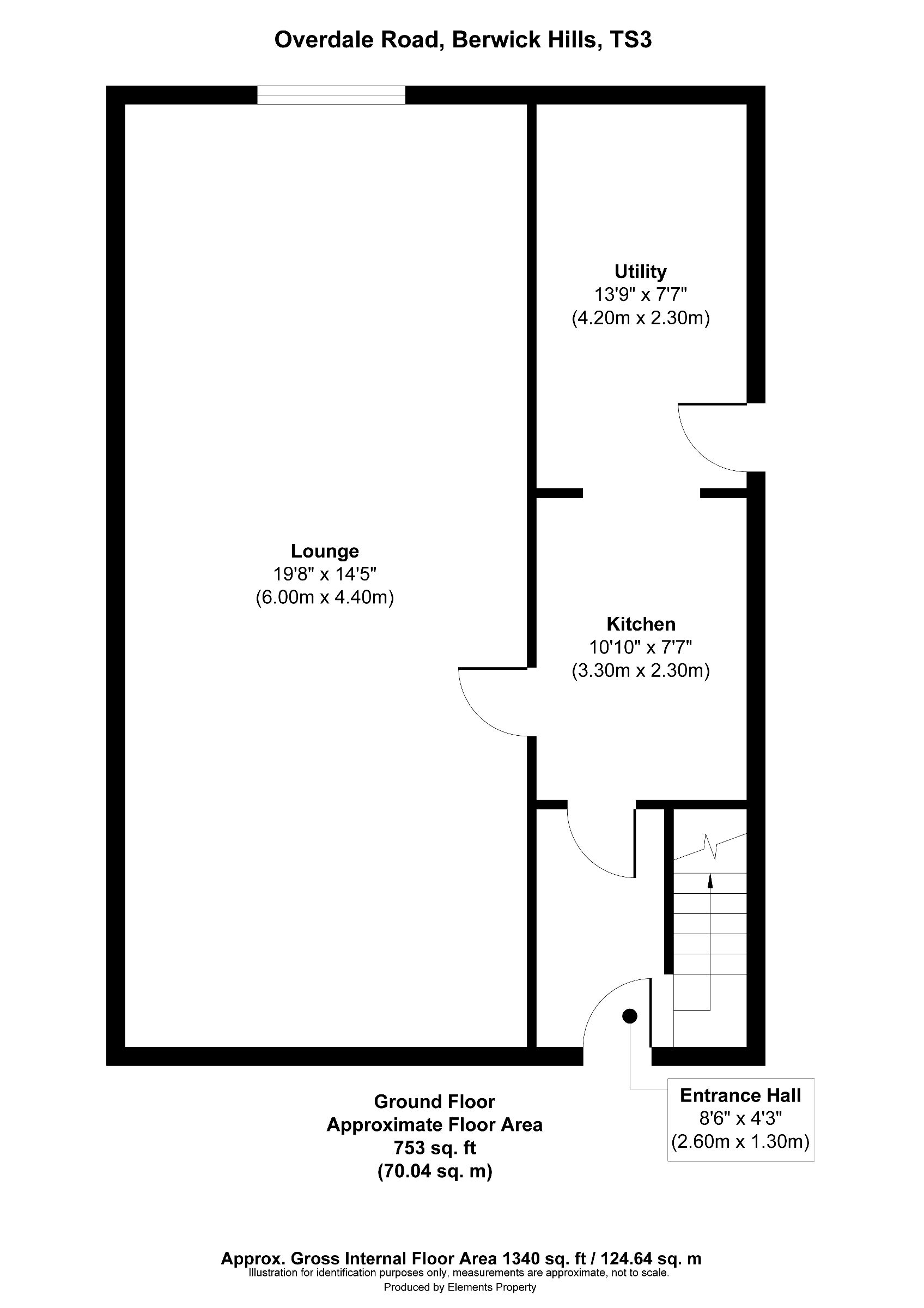 2 bed semi-detached house to rent in Overdale Road, Berwick Hills - Property floorplan