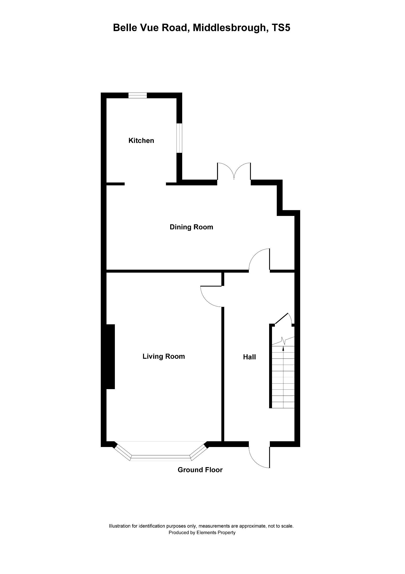 3 bed terraced house to rent in Belle Vue Road, Middlesbrough - Property floorplan