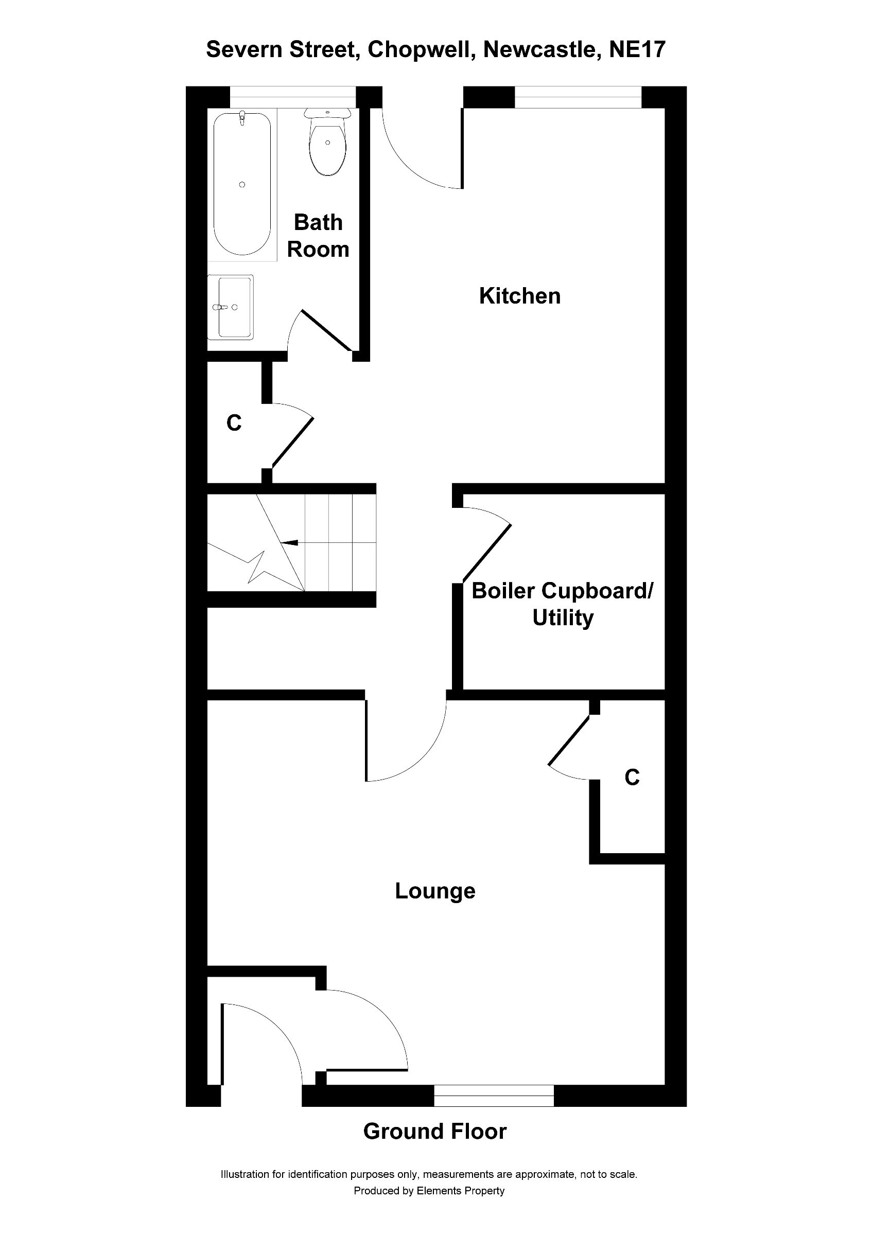 2 bed terraced house to rent in Severn Street, Newcastle upon Tyne - Property floorplan