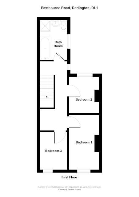 3 bed terraced house to rent in Eastbourne Road, Darlington - Property floorplan