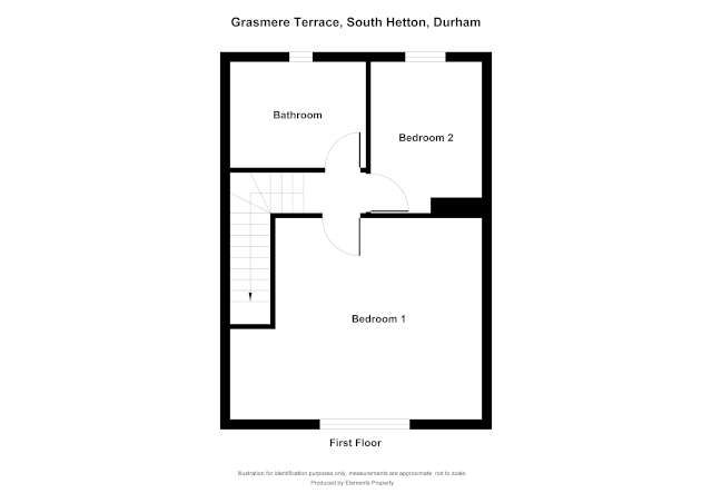 2 bed semi-detached house to rent in Grasmere Terrace, Durham - Property floorplan