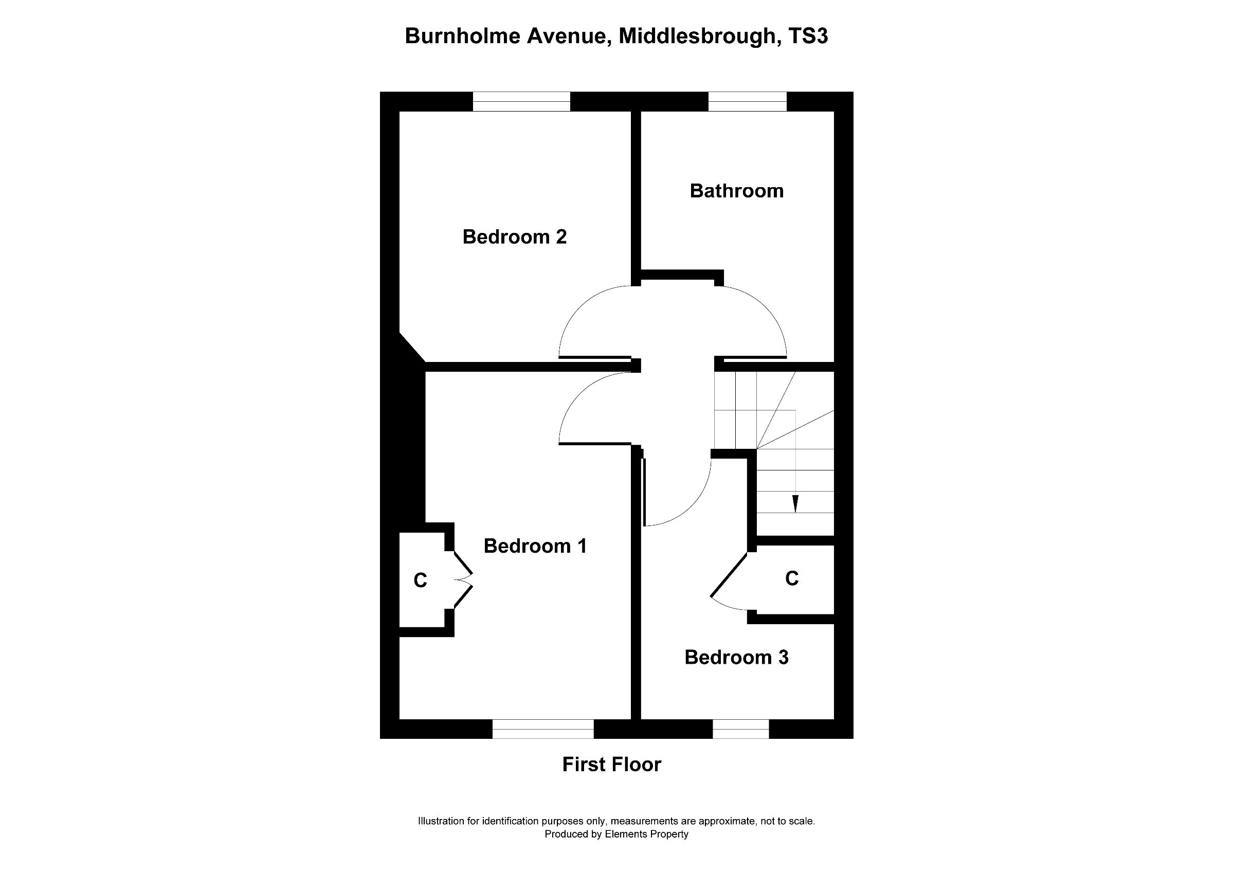 3 bed semi-detached house to rent in Burnholme Avenue, Middlesbrough - Property floorplan