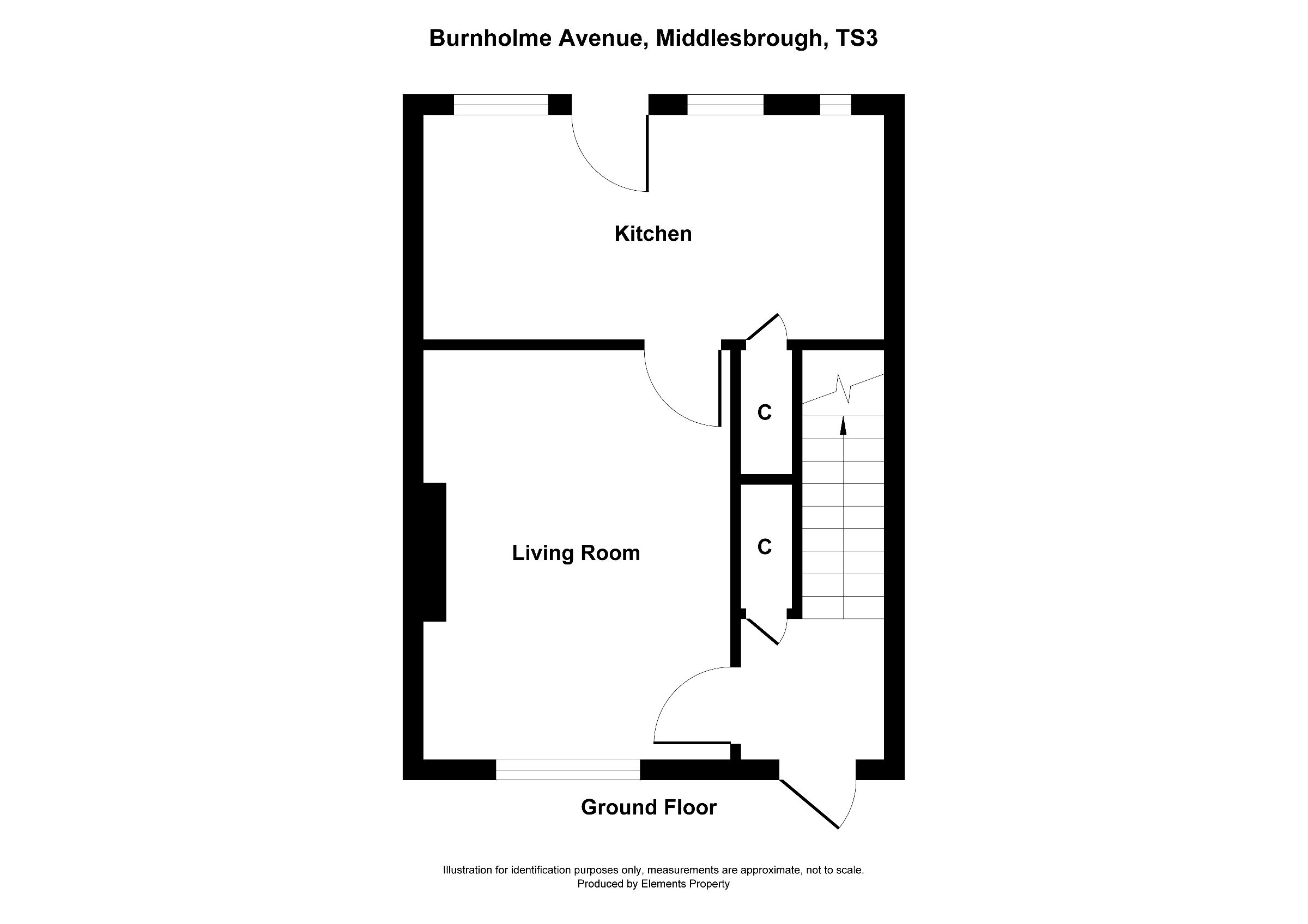 3 bed semi-detached house to rent in Burnholme Avenue, Middlesbrough - Property floorplan