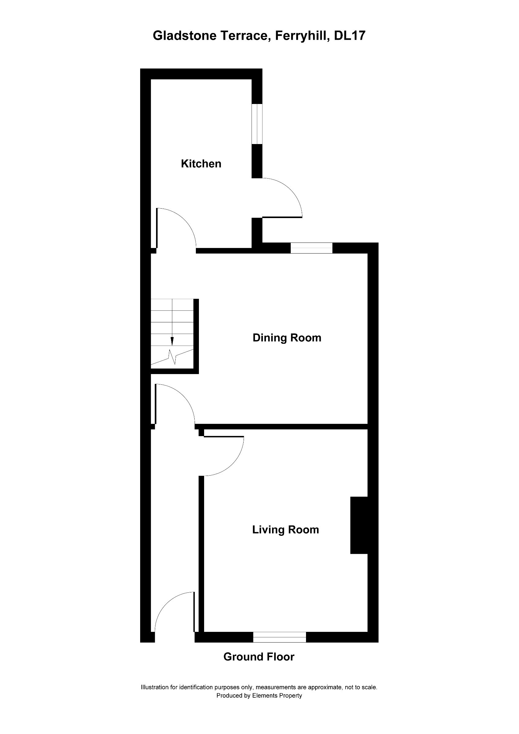 3 bed terraced house to rent in Ferryhill, Durham - Property floorplan