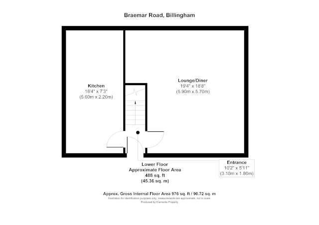 3 bed semi-detached house to rent in Braemar Road, Billingham - Property floorplan