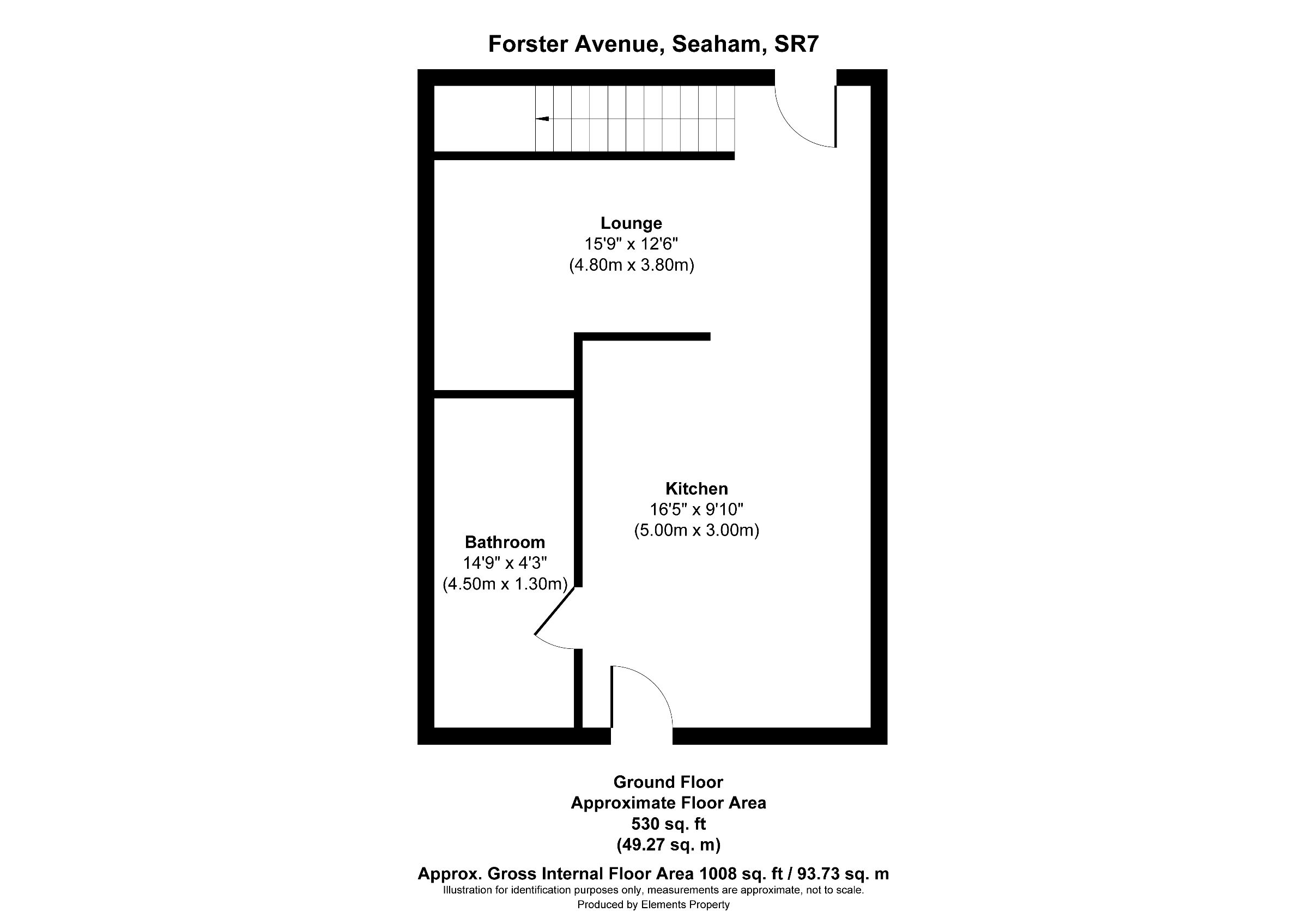 3 bed terraced house to rent in Forster Avenue, Seaham - Property floorplan