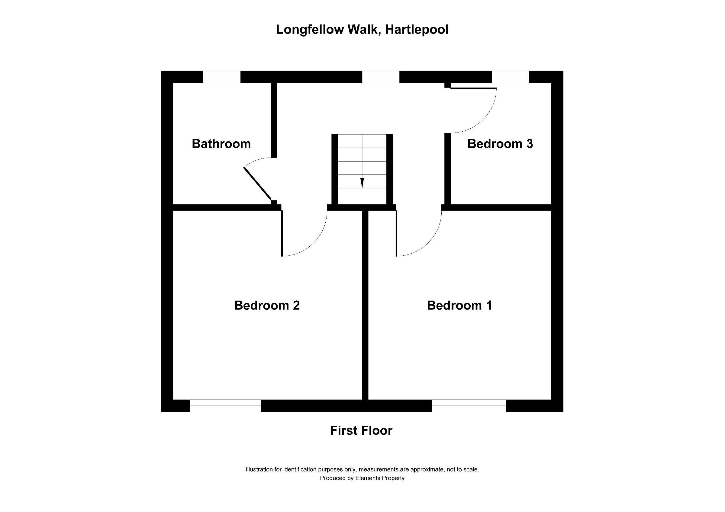 3 bed terraced house to rent in Longfellow Walk, Hartlepool - Property floorplan