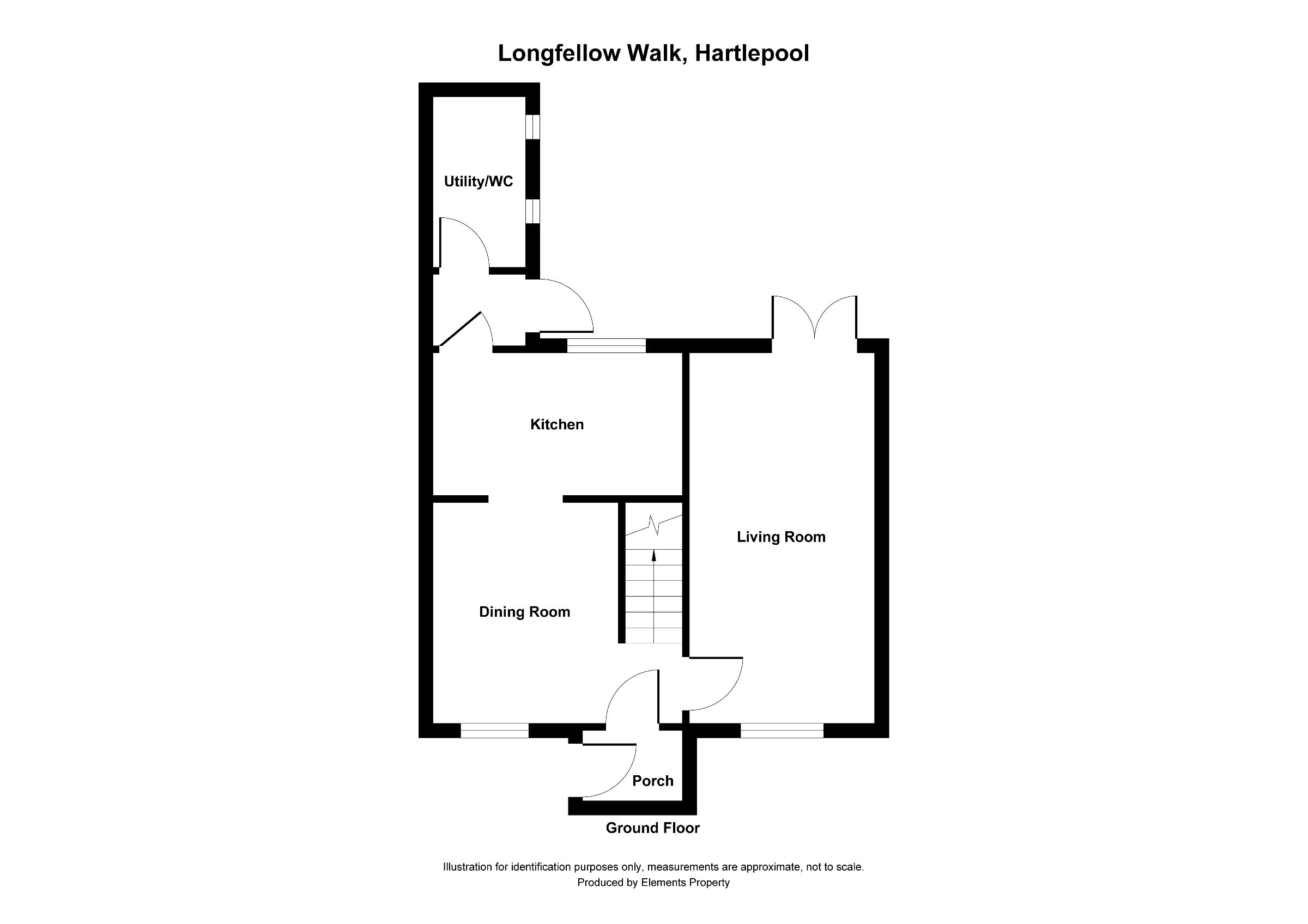 3 bed terraced house to rent in Longfellow Walk, Hartlepool - Property floorplan