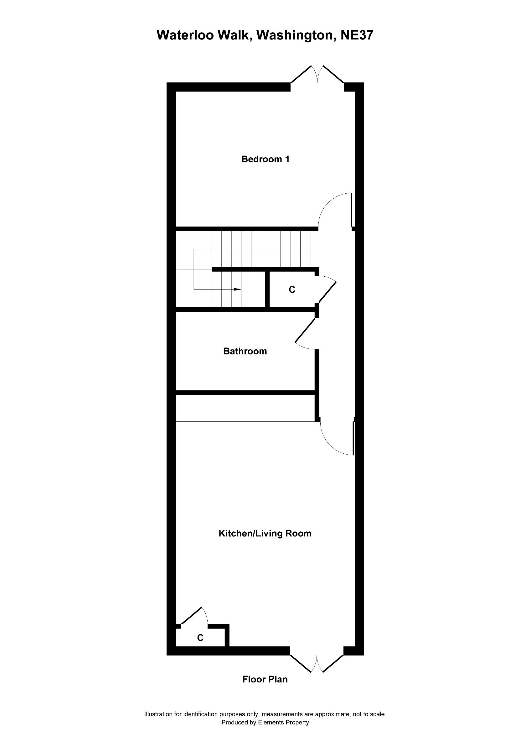 1 bed flat to rent in Waterloo Walk, Washington - Property floorplan