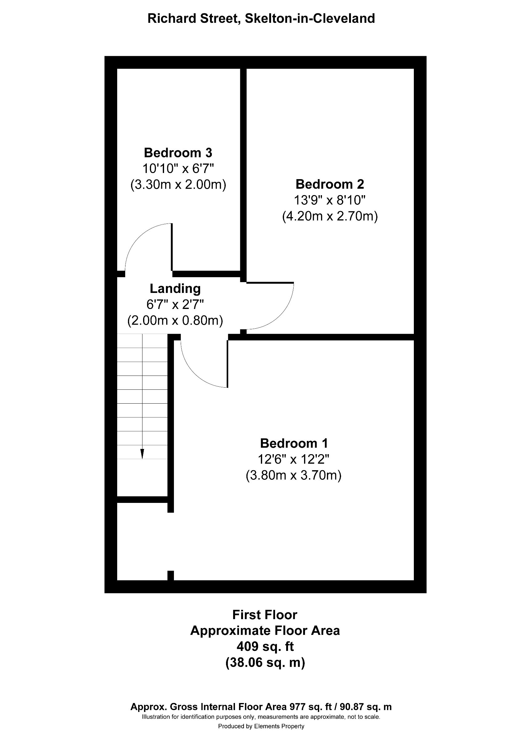 3 bed terraced house to rent in Richard Street, Saltburn-by-the-Sea - Property floorplan