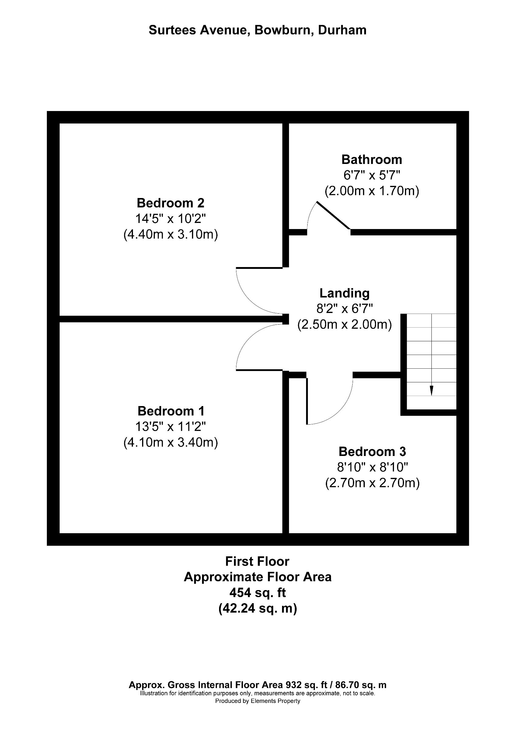 3 bed semi-detached house to rent in Surtees Avenue, Durham - Property floorplan