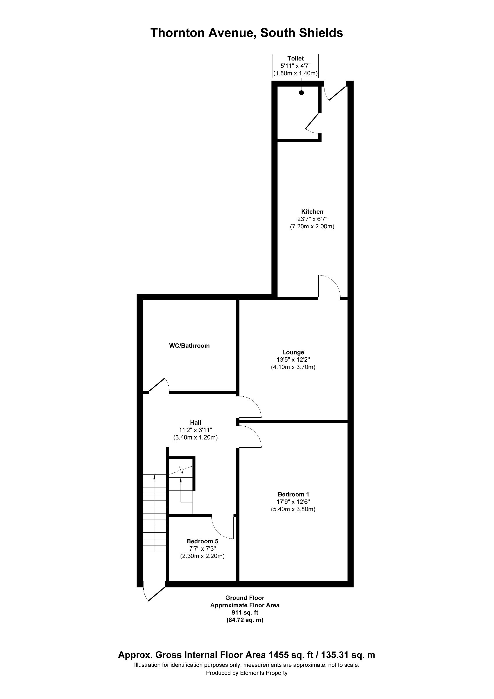 5 bed maisonette to rent in Thornton Avenue, South Shields - Property floorplan