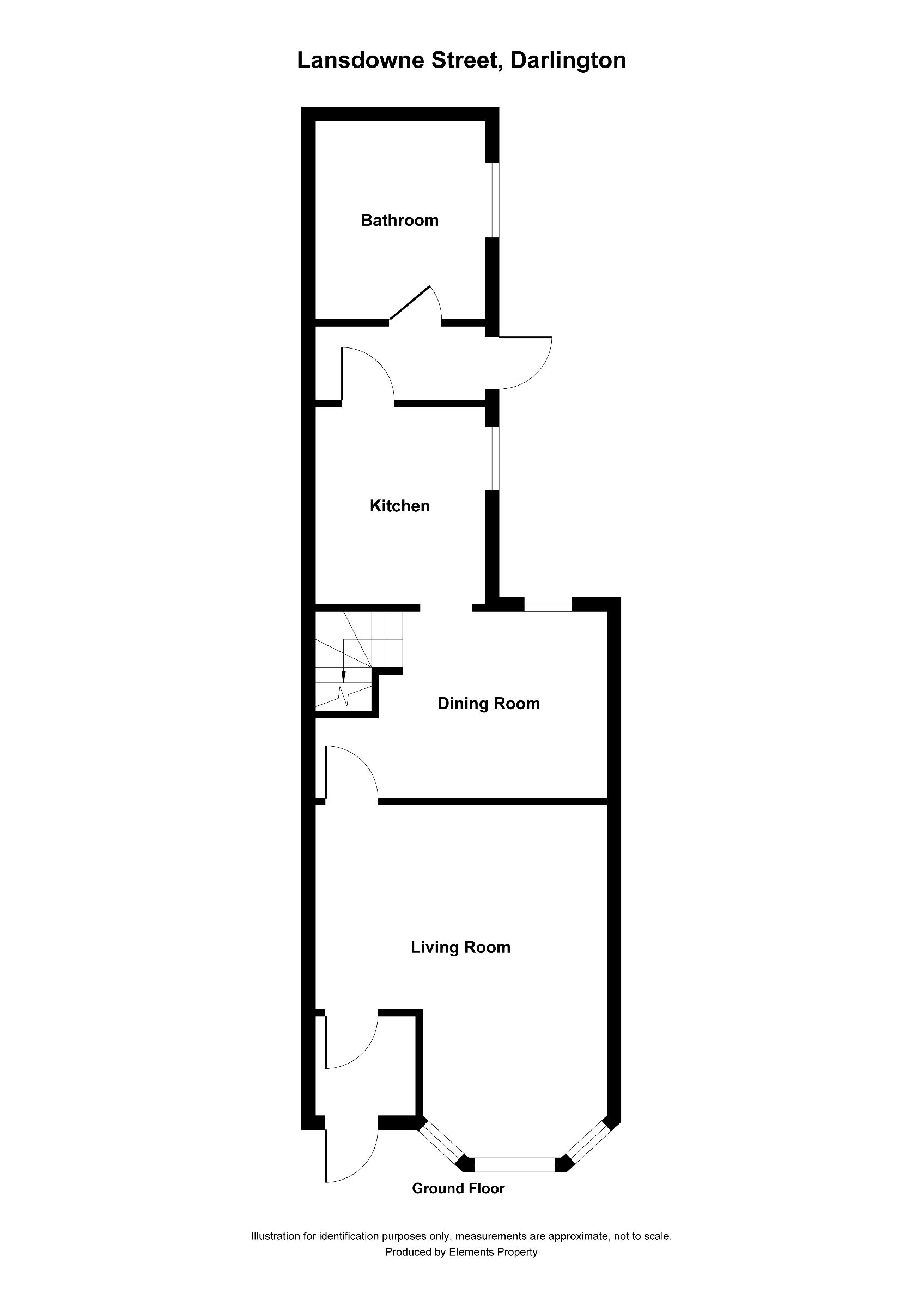 2 bed terraced house to rent in Lansdowne Street, Darlington - Property floorplan