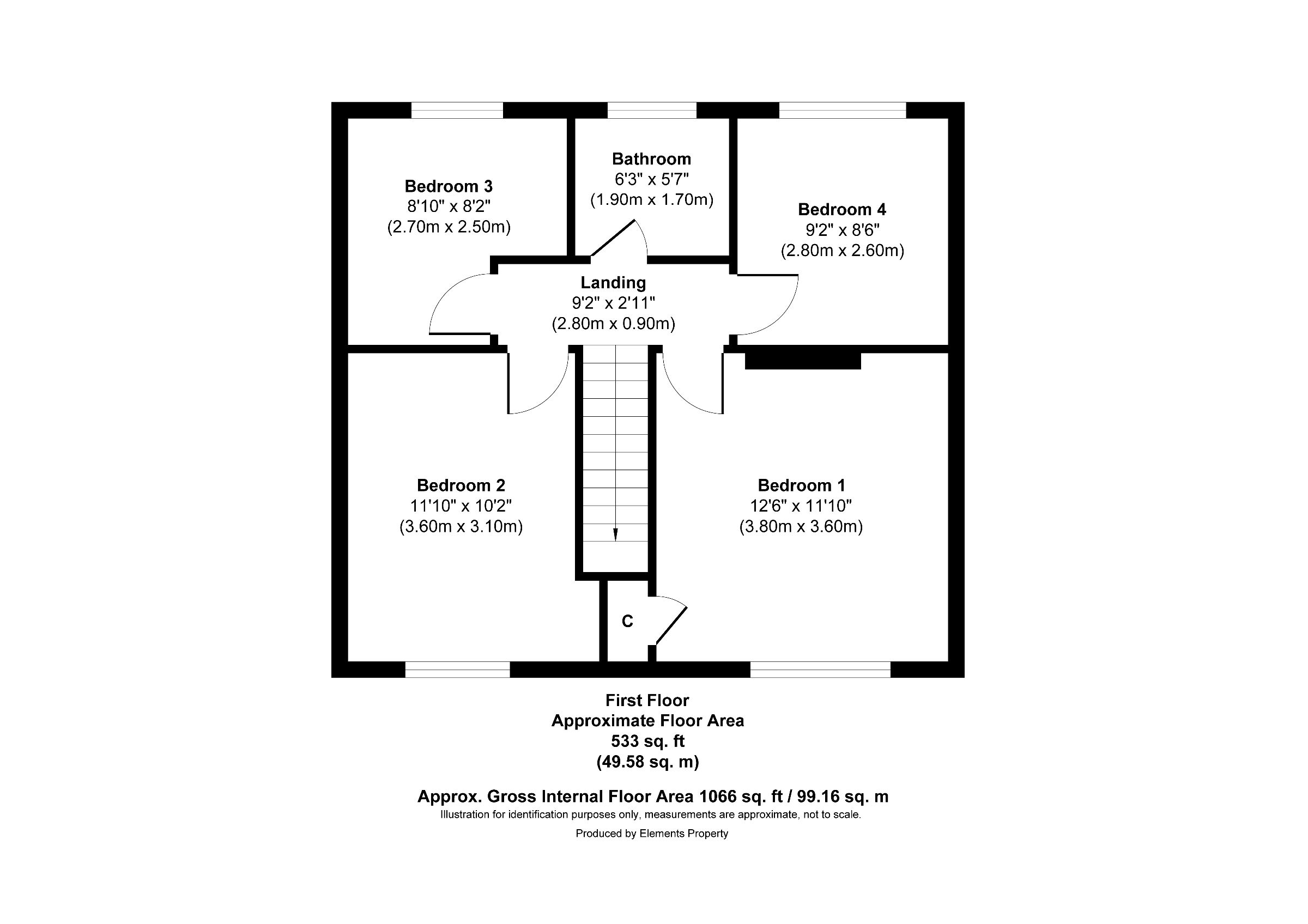 4 bed semi-detached house to rent in Quin Square, Durham - Property floorplan