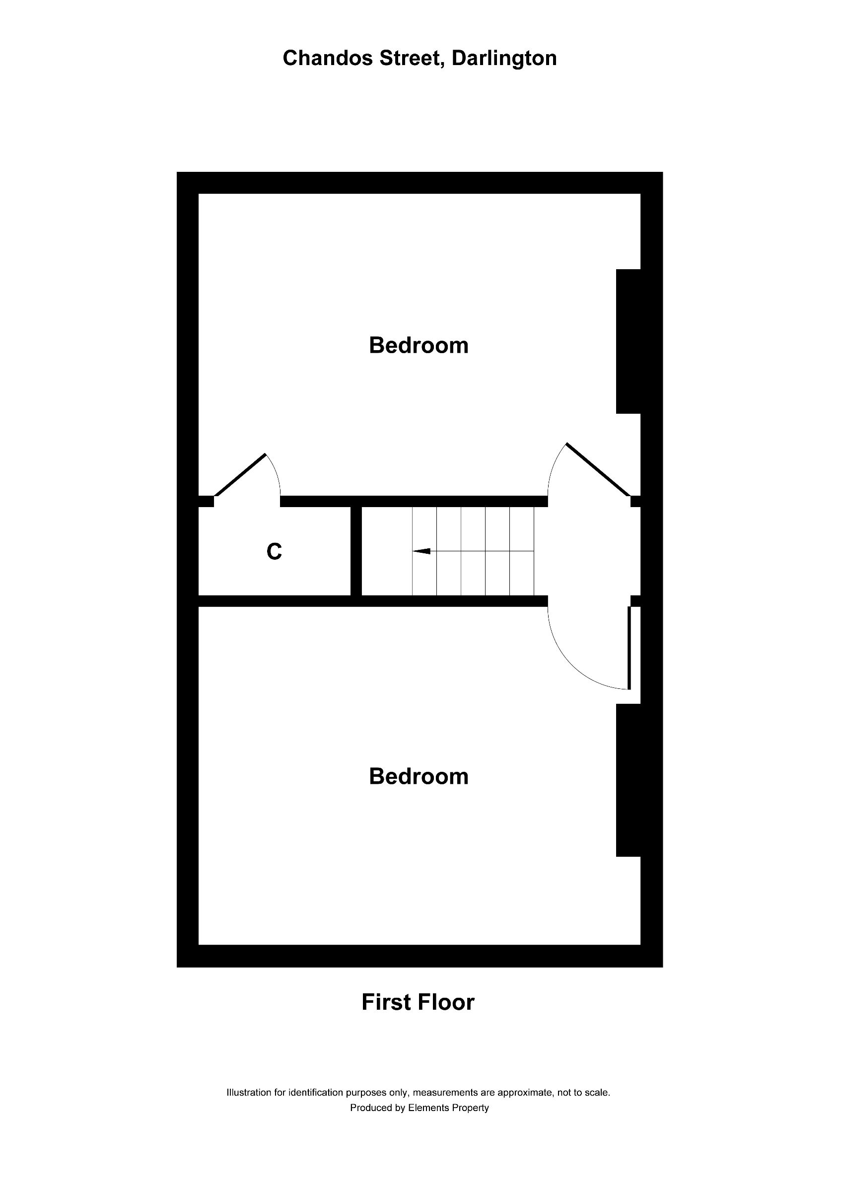 2 bed terraced house to rent in Chandos Street, Darlington - Property floorplan