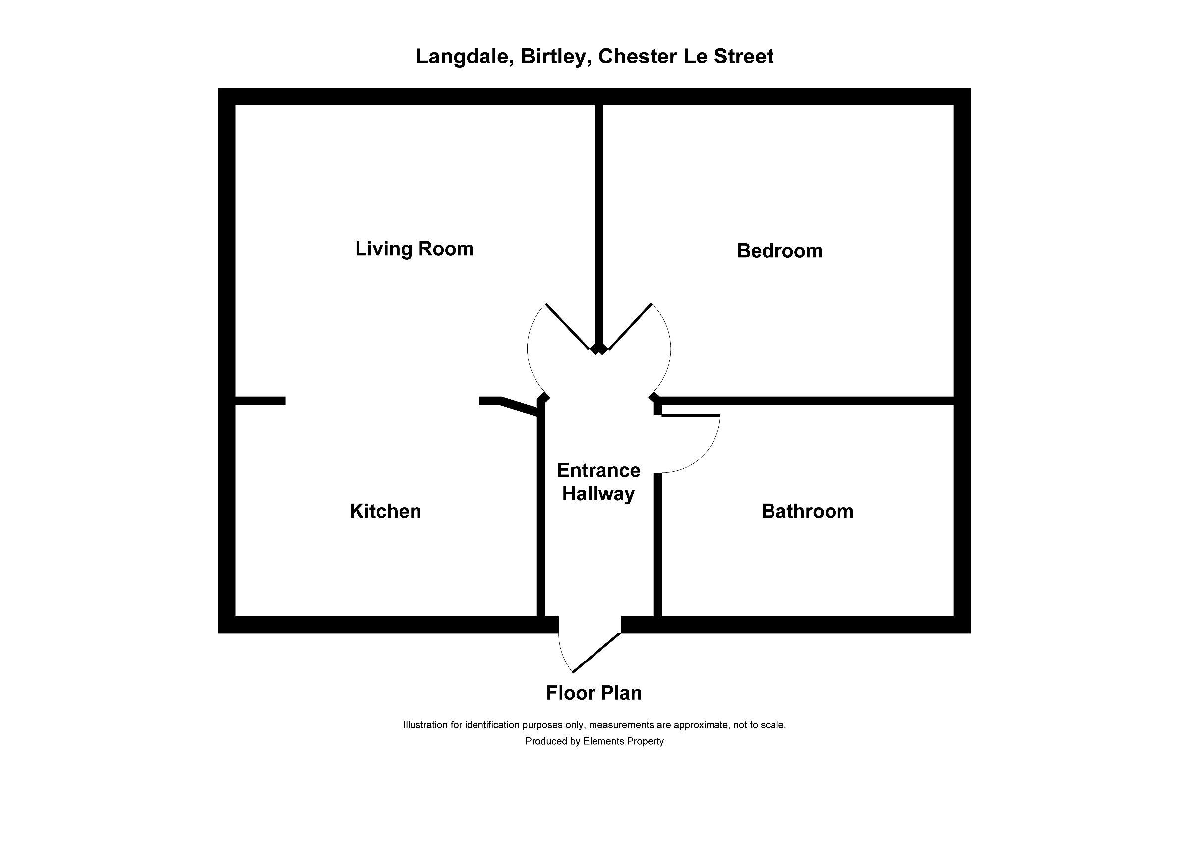 1 bed flat to rent in Langdale, Chester le Street - Property floorplan