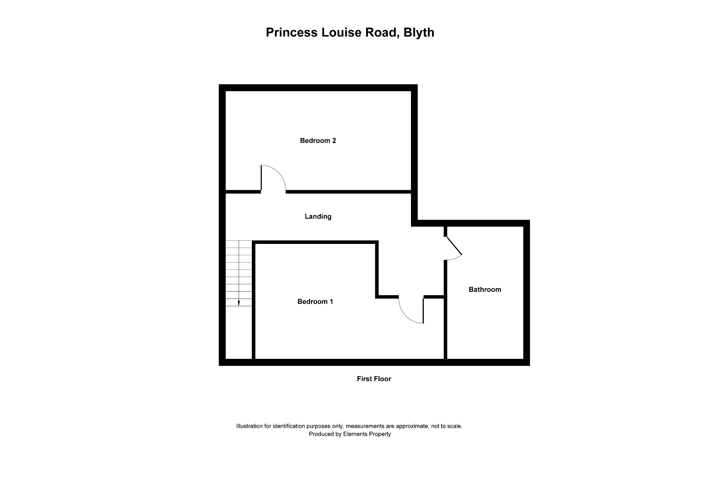 2 bed terraced house to rent in Princess Louise Road, Blyth - Property floorplan