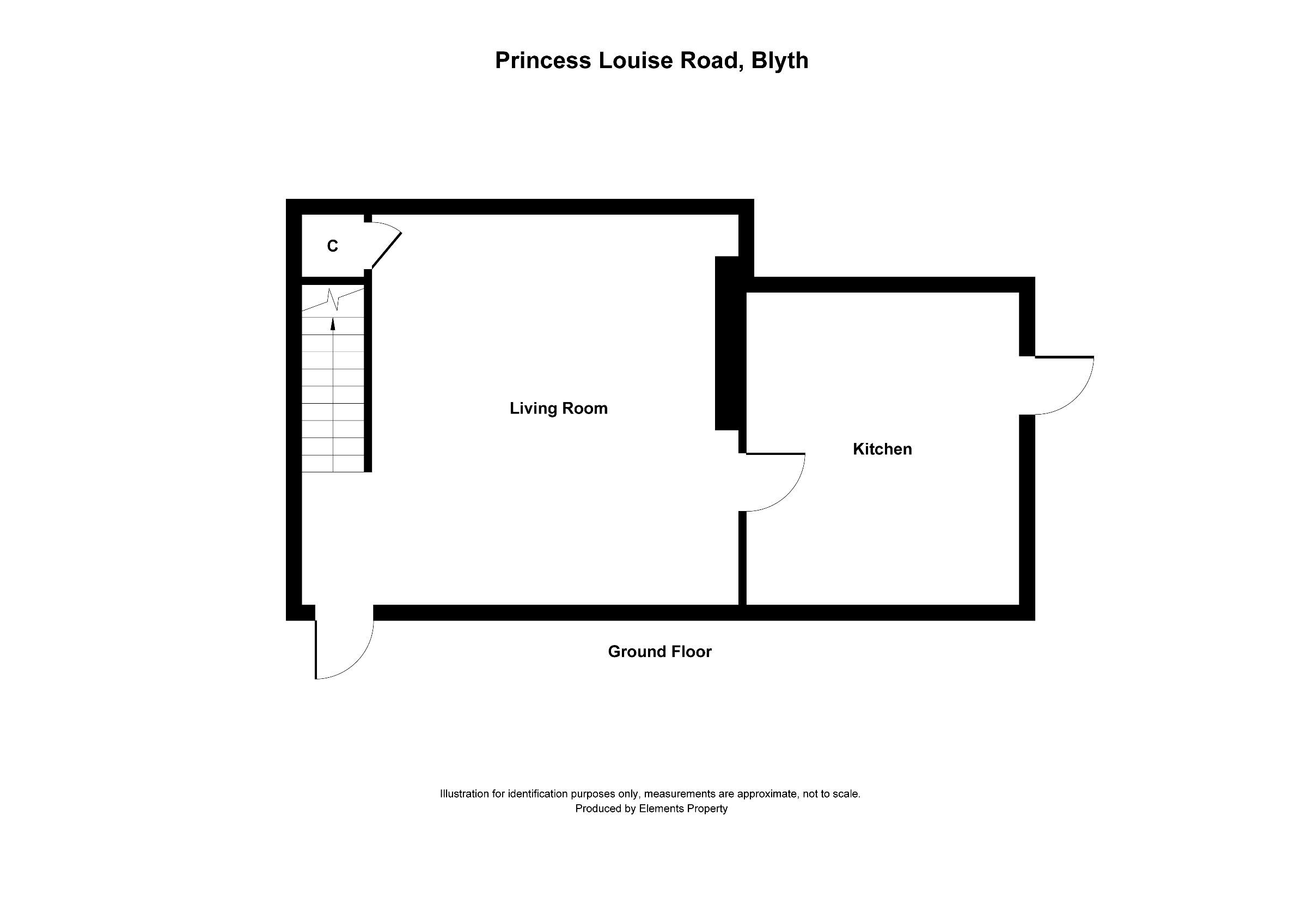 2 bed terraced house to rent in Princess Louise Road, Blyth - Property floorplan