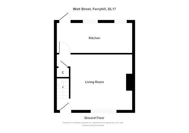 2 bed terraced house to rent in Watt Street, Ferryhill - Property floorplan