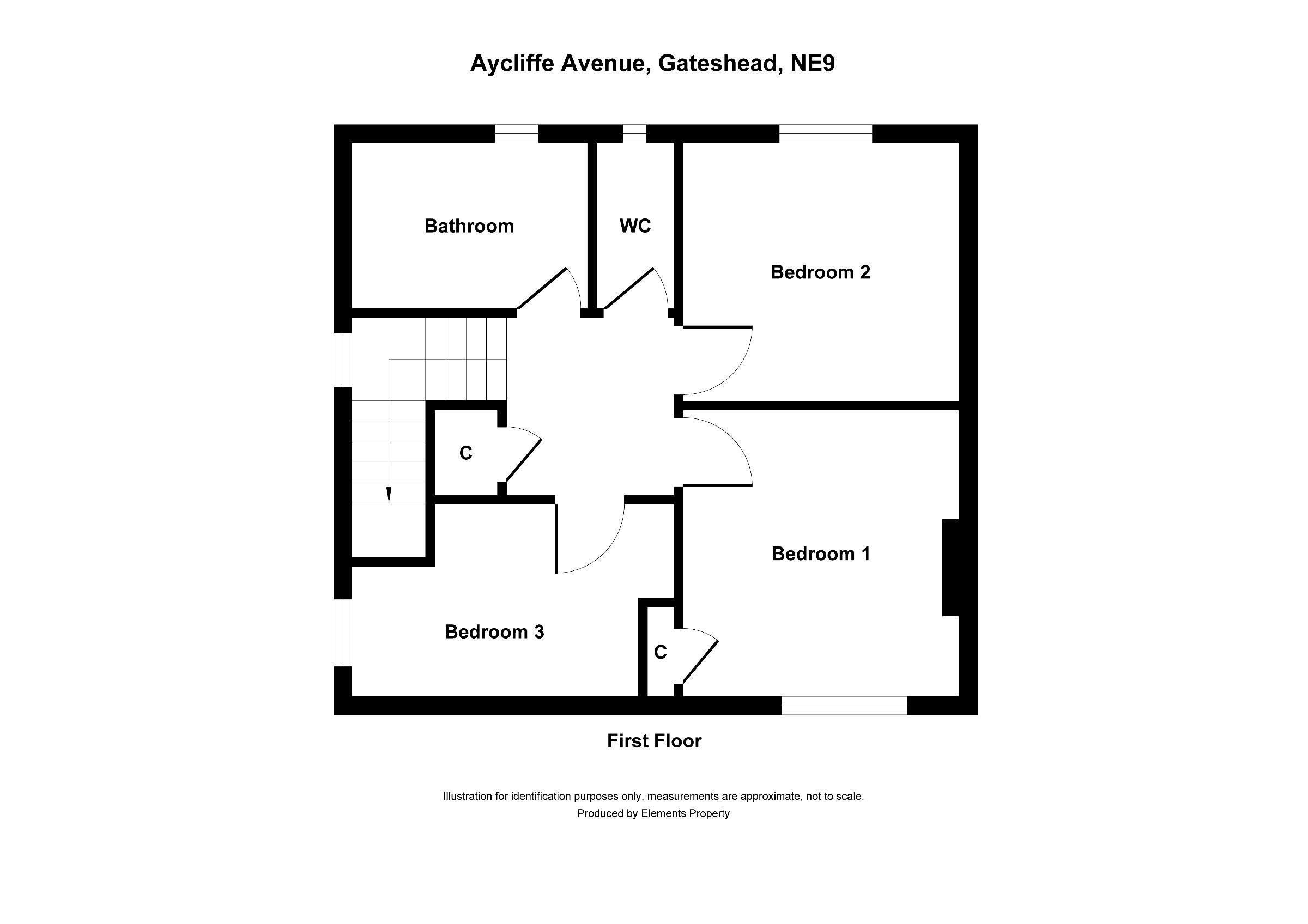 3 bed semi-detached house to rent in Aycliffe Avenue, Gateshead - Property floorplan