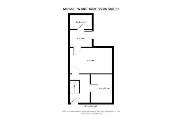 3 bed terraced house to rent in Marshall Wallis Road, South Shields - Property floorplan