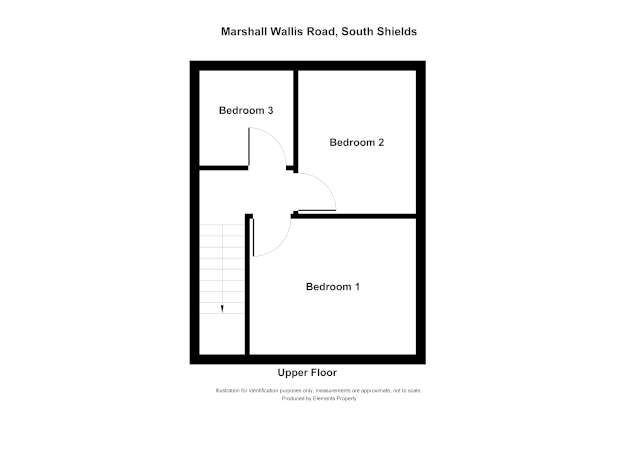 3 bed terraced house to rent in Marshall Wallis Road, South Shields - Property floorplan