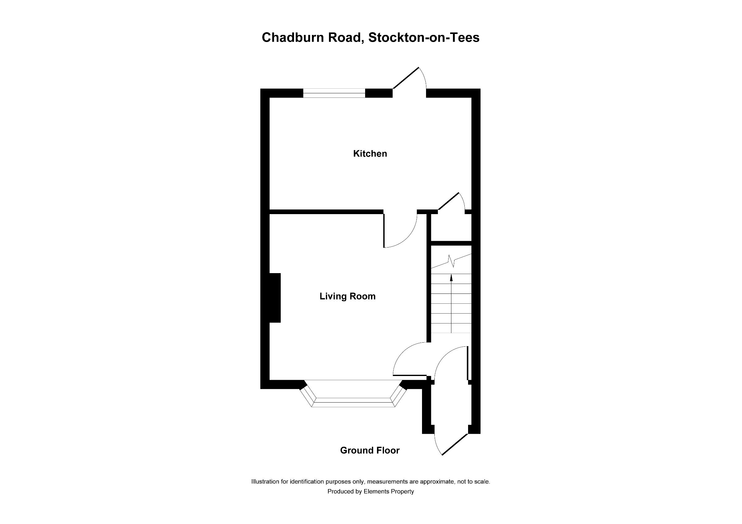 2 bed semi-detached house to rent in Chadburn Road, Stockton-on-Tees - Property floorplan