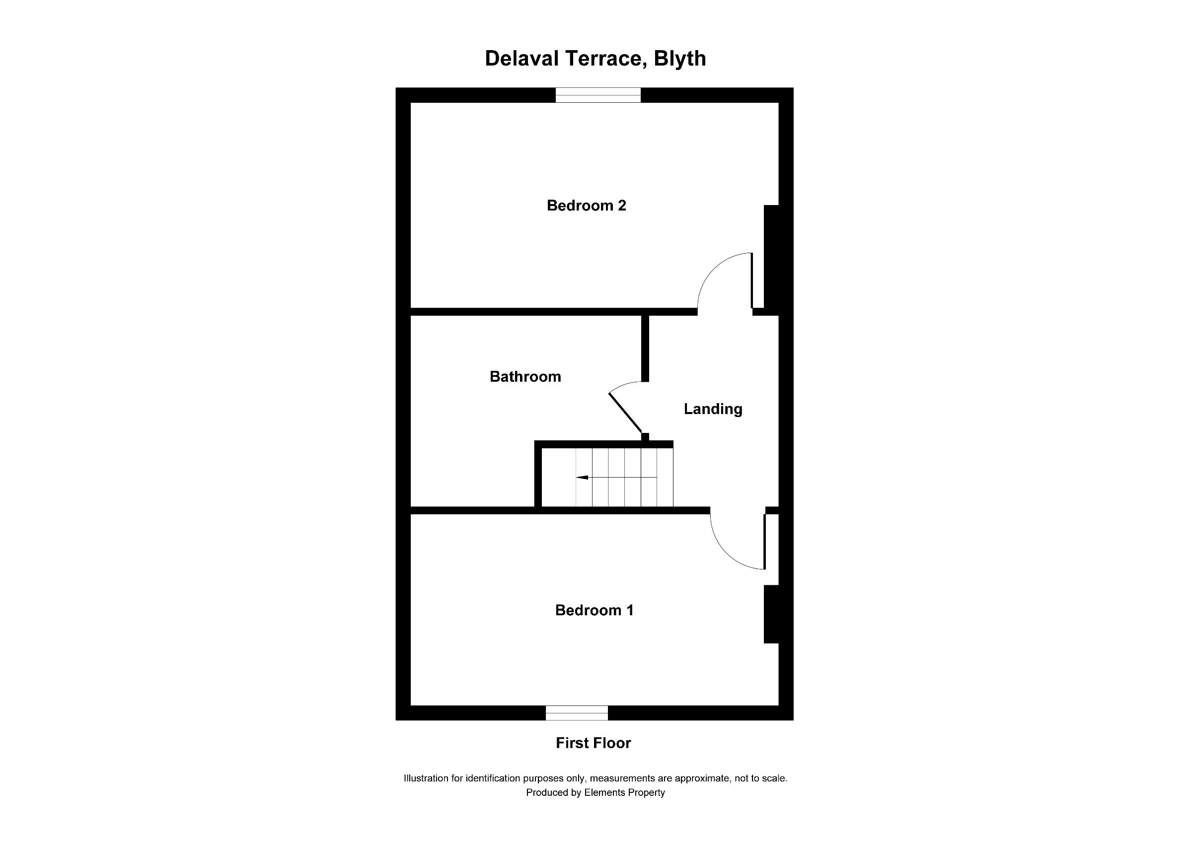 2 bed terraced house to rent in Delaval Terrace, Blyth - Property floorplan