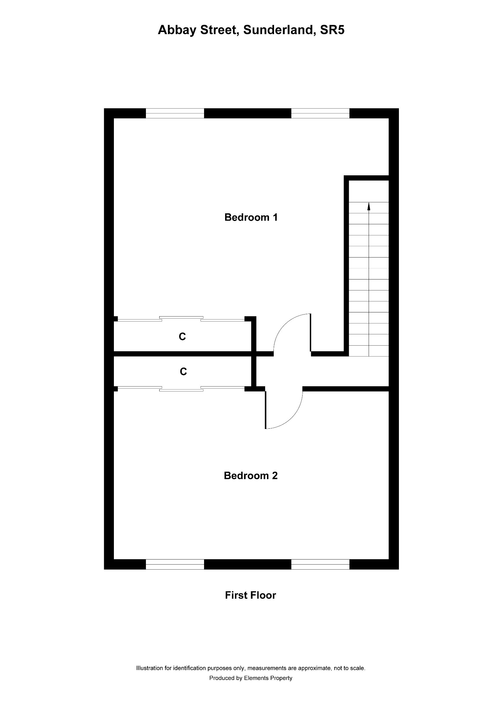 2 bed terraced house to rent in Abbay Street, Sunderland - Property floorplan