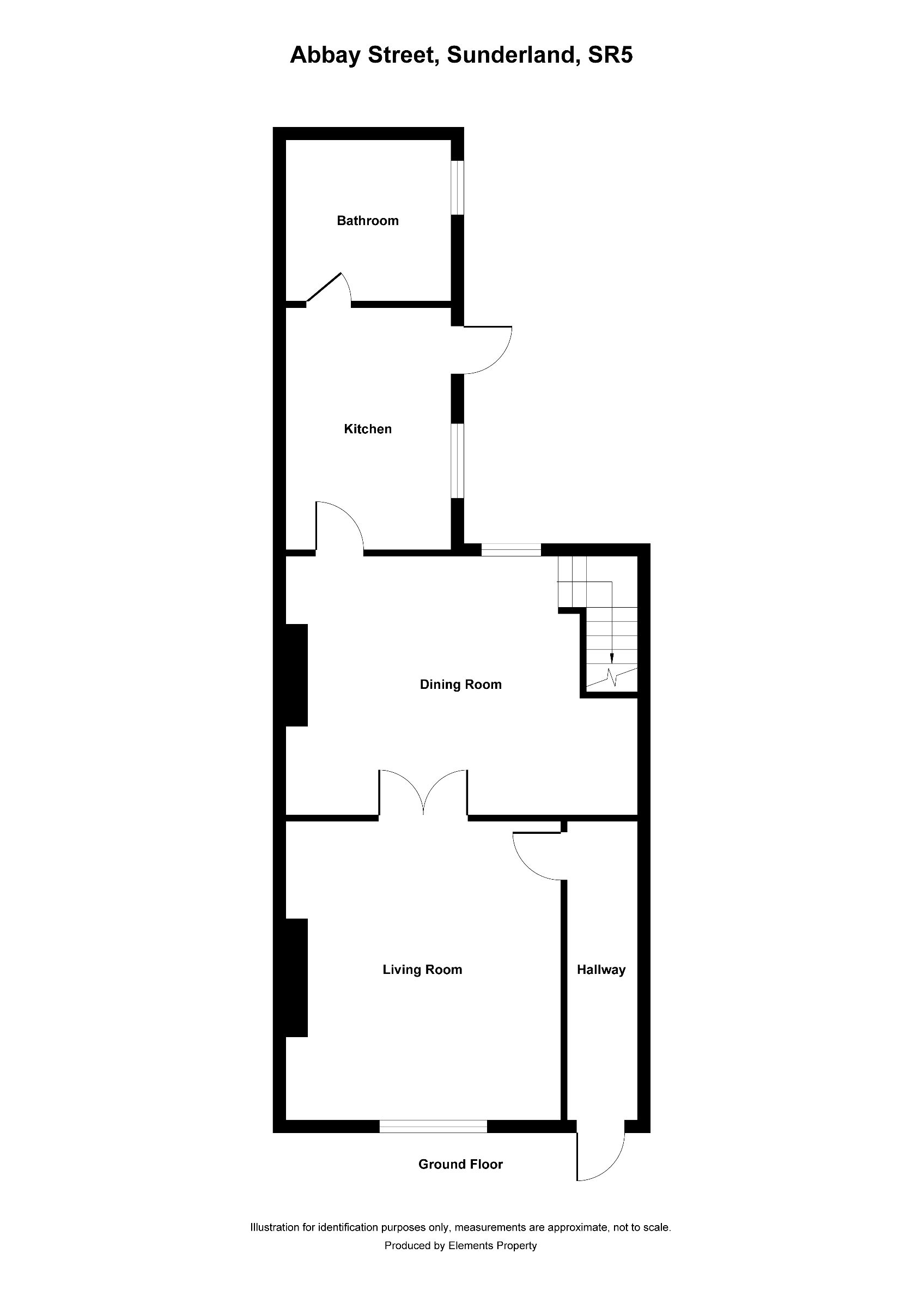 2 bed terraced house to rent in Abbay Street, Sunderland - Property floorplan
