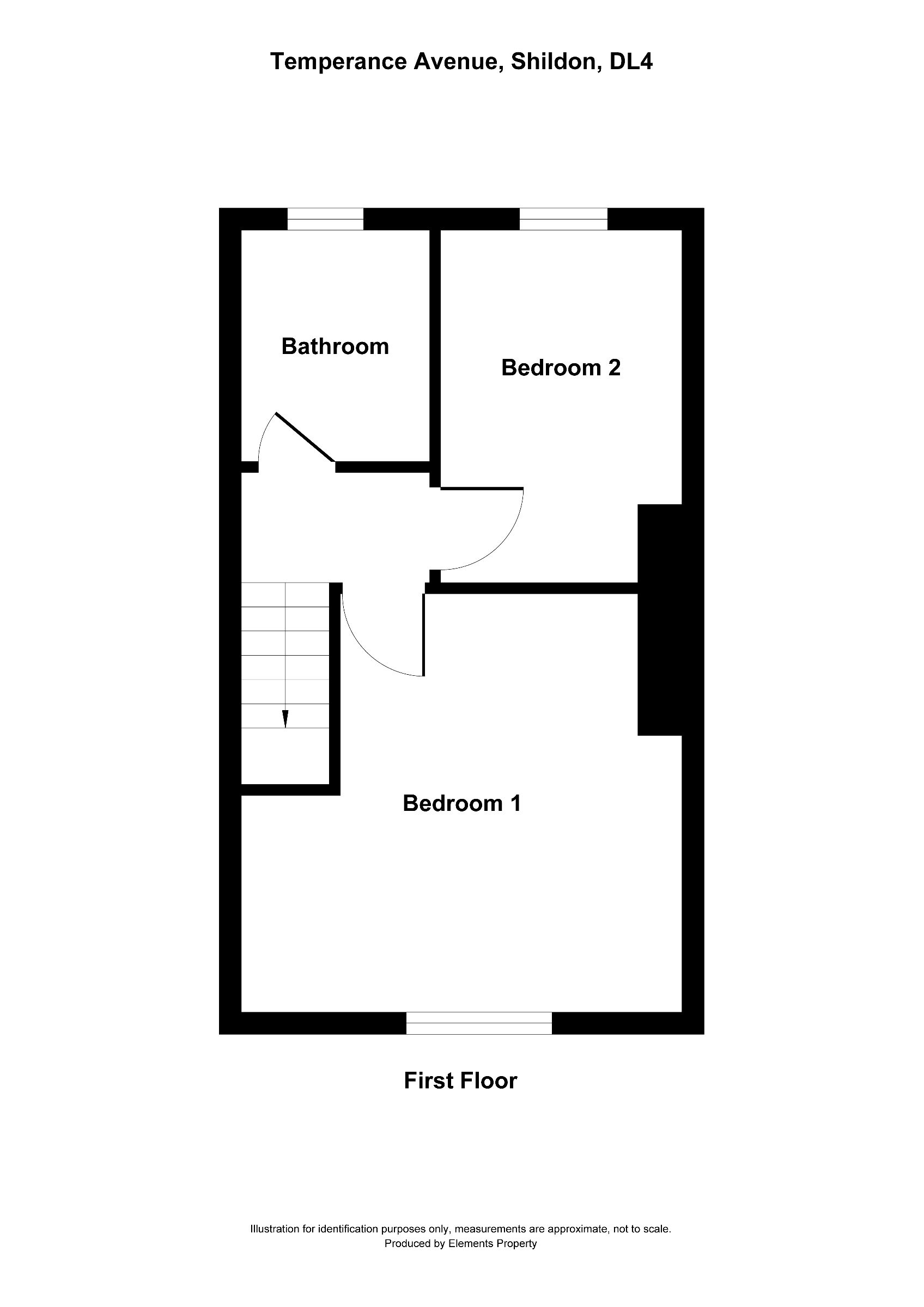 2 bed end of terrace house to rent in Temperance Avenue, Shildon - Property floorplan