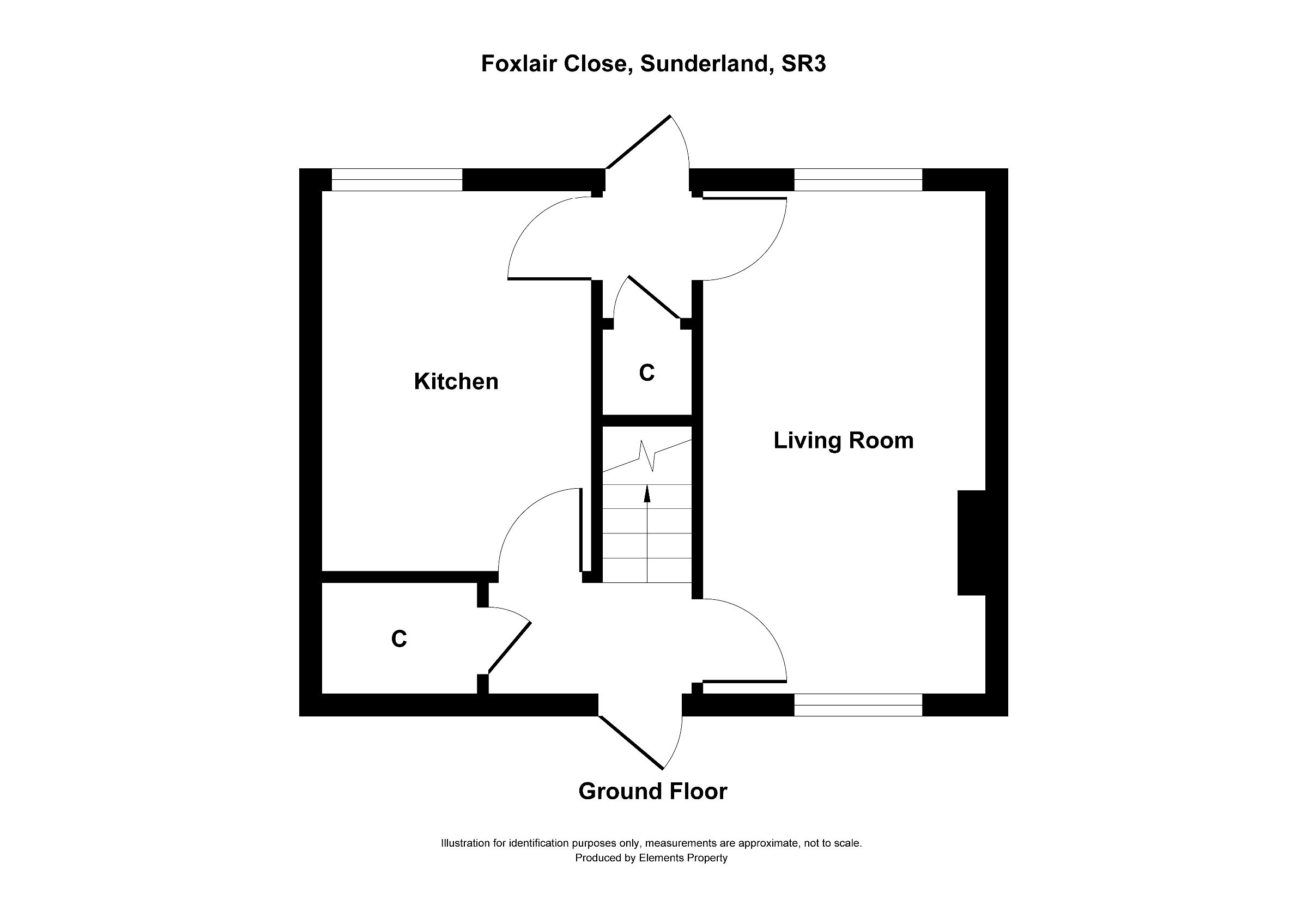 3 bed terraced house to rent in Foxlair Close, Sunderland - Property floorplan