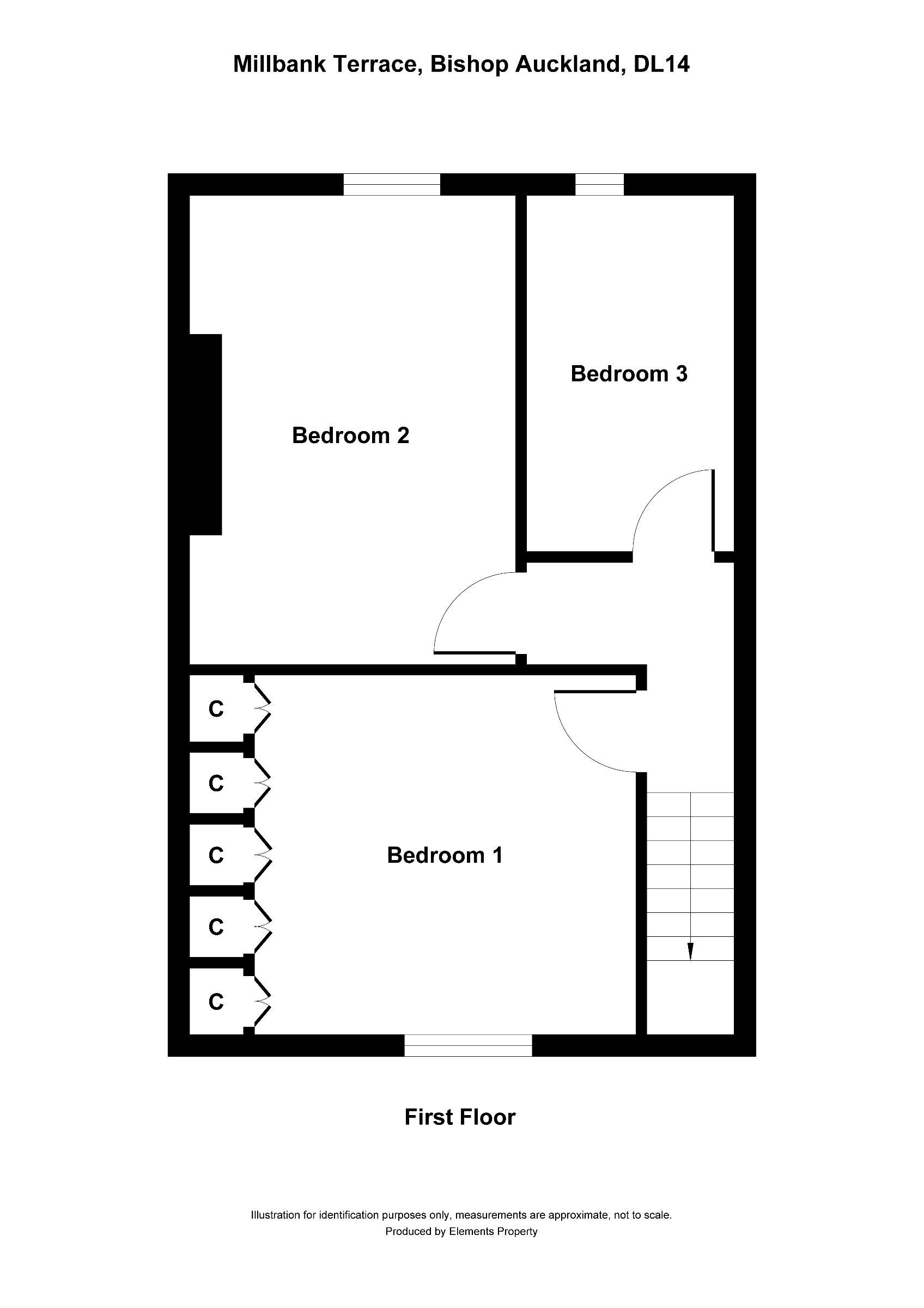 3 bed terraced house to rent in Millbank Terrace, Bishop Auckland - Property floorplan