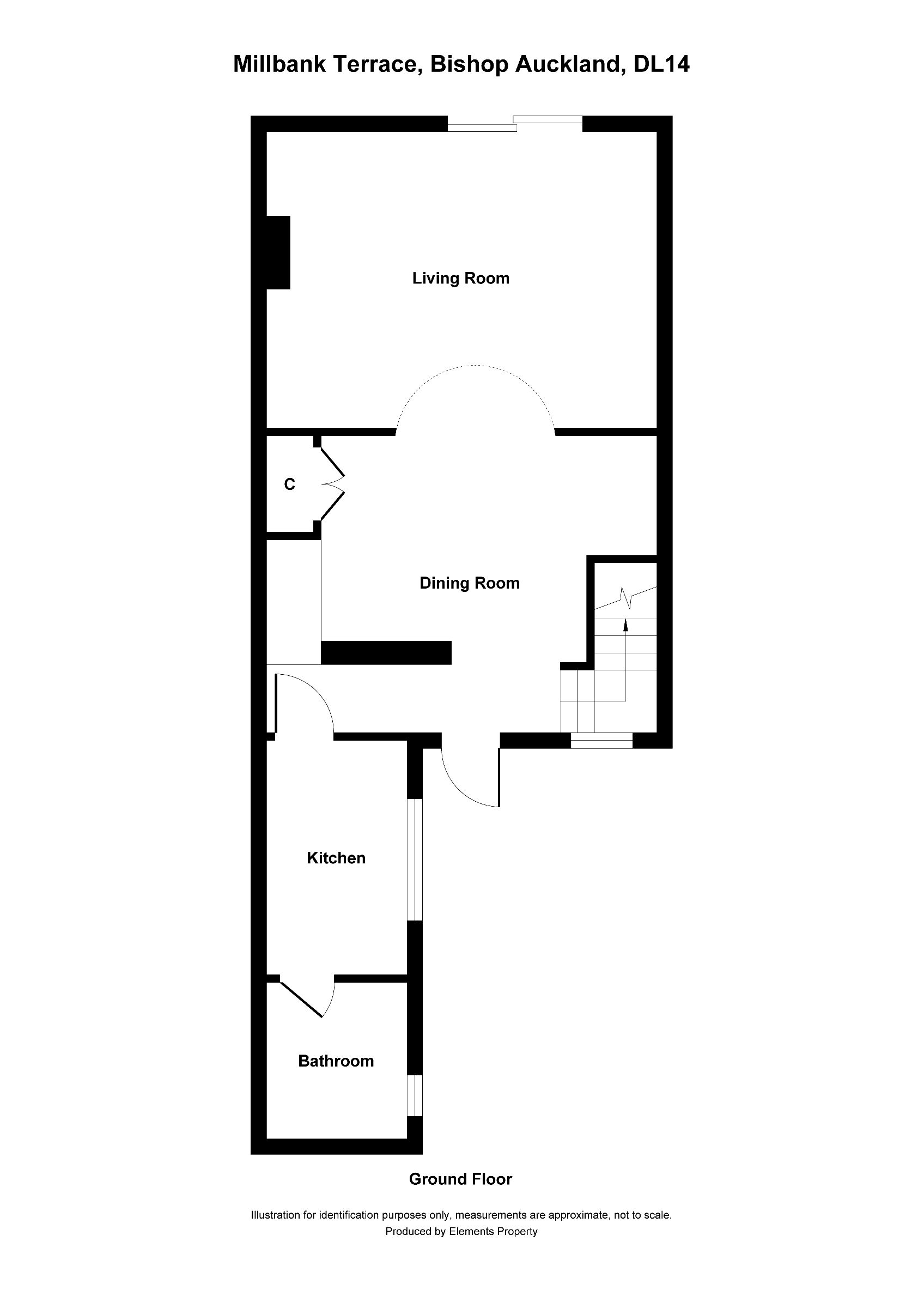 3 bed terraced house to rent in Millbank Terrace, Bishop Auckland - Property floorplan