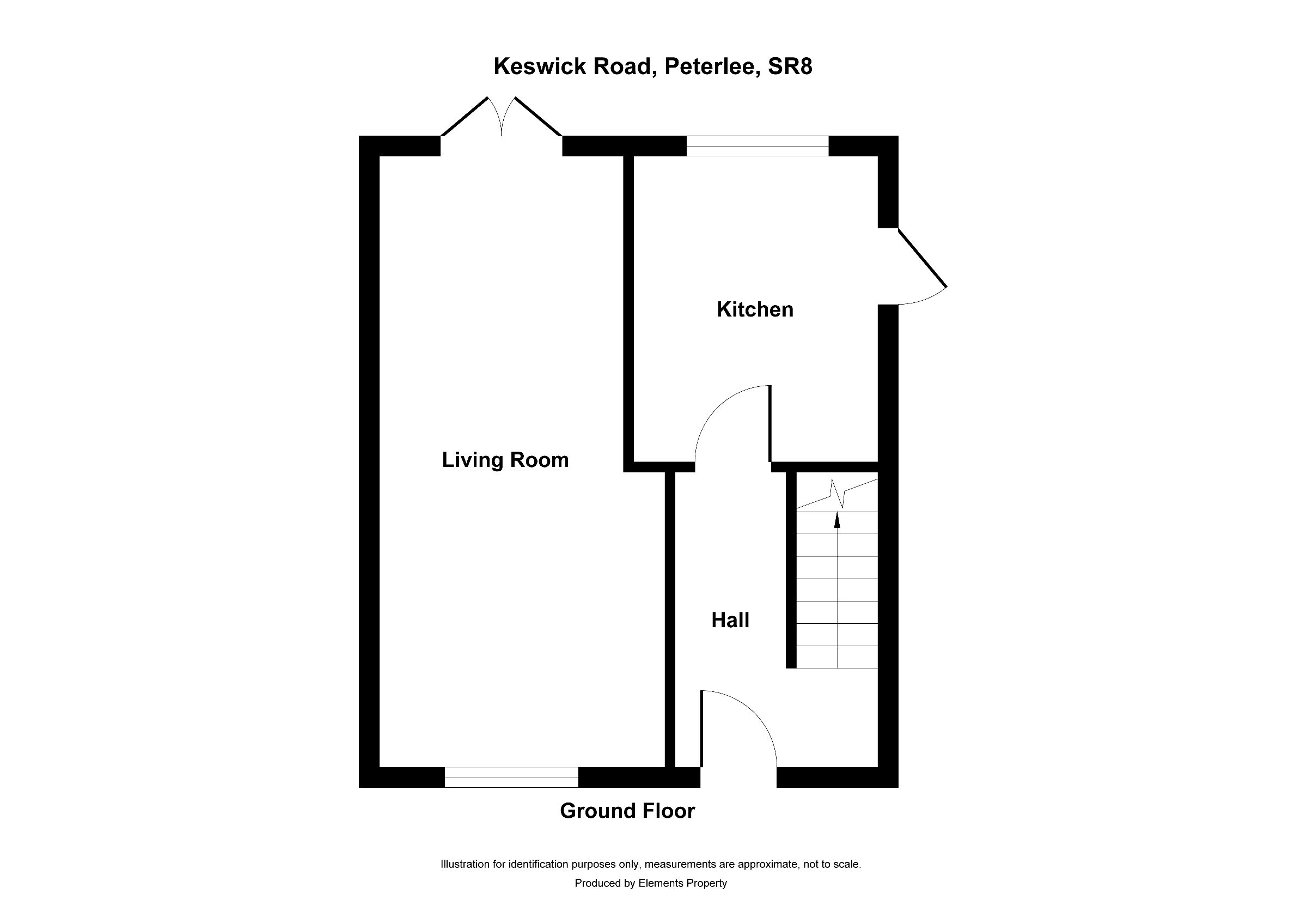 2 bed semi-detached house to rent in Keswick Road, Peterlee - Property floorplan