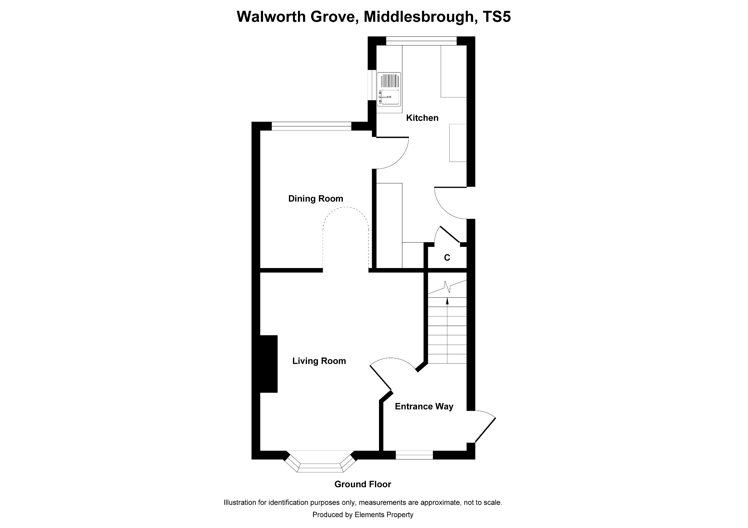 3 bed semi-detached house to rent in Walworth Grove, Middlesbrough - Property floorplan