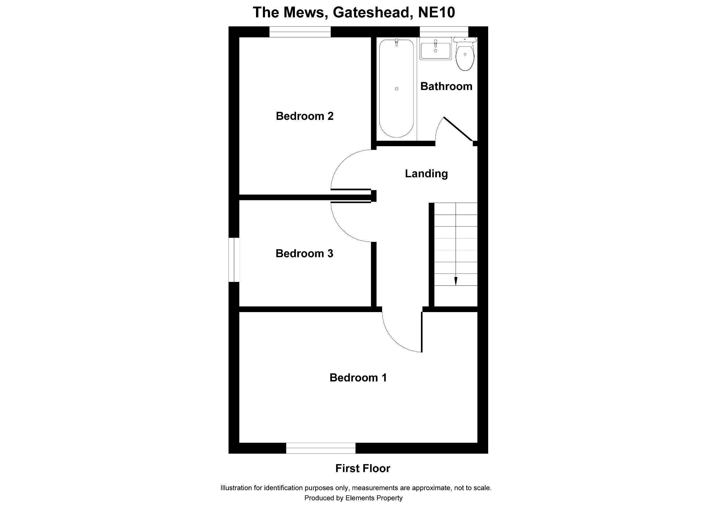 3 bed semi-detached house to rent in The Mews, Gateshead - Property floorplan