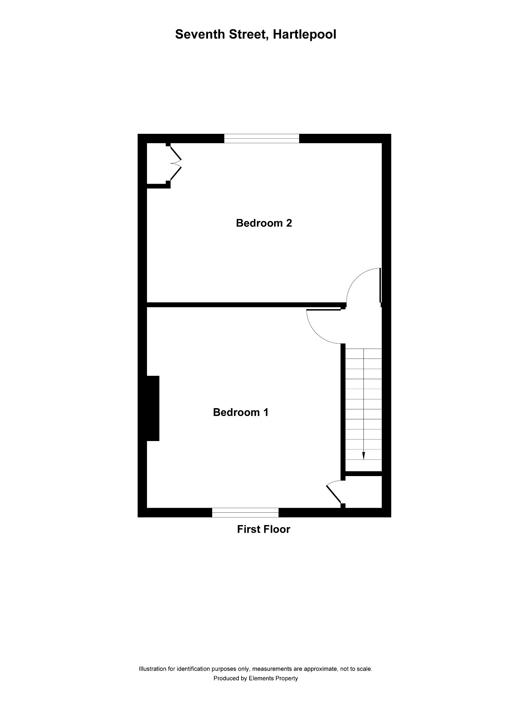 2 bed terraced house for sale in Seventh Street, Hartlepool - Property floorplan