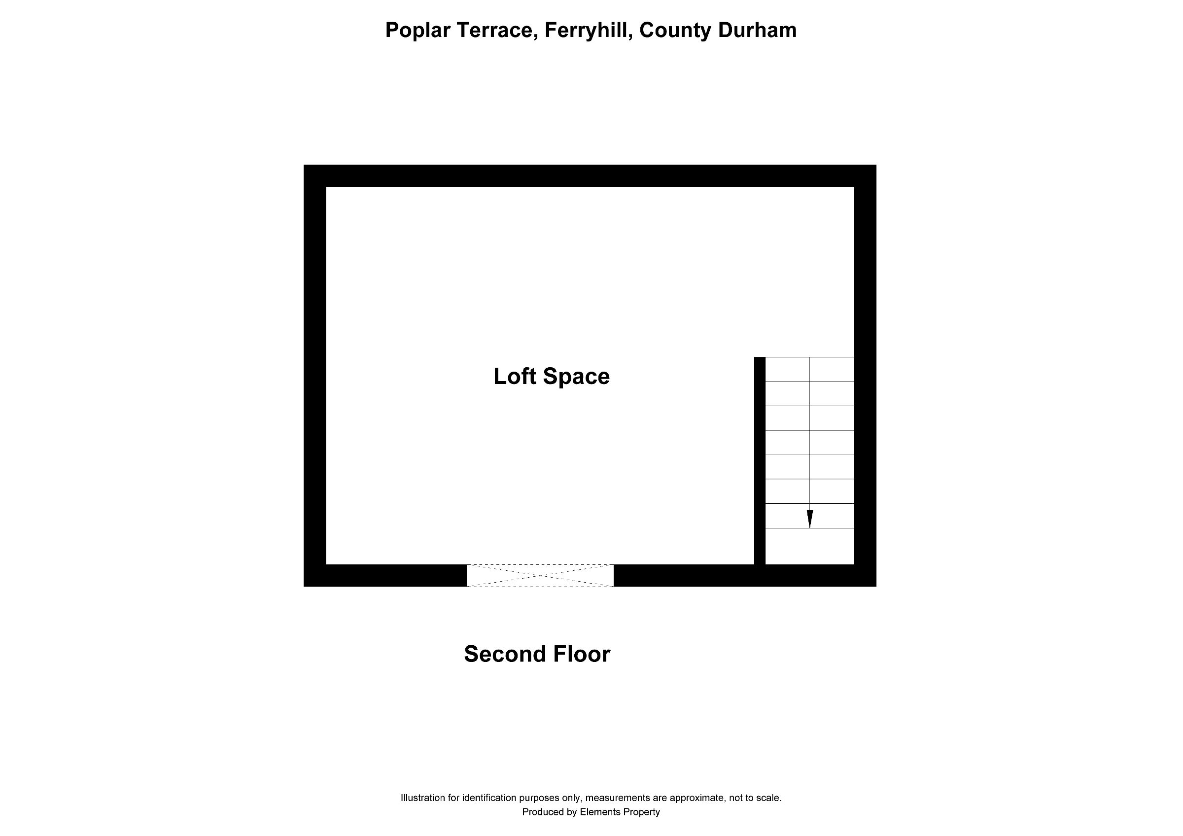 2 bed terraced house for sale in Poplar Terrace, Ferryhill - Property floorplan