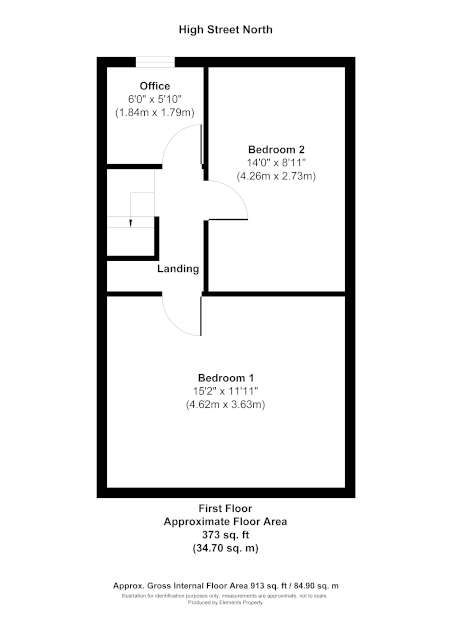 3 bed terraced house for sale in High Street North, Durham - Property floorplan