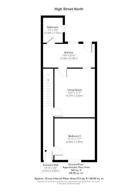 3 bed terraced house for sale in High Street North, Durham - Property floorplan